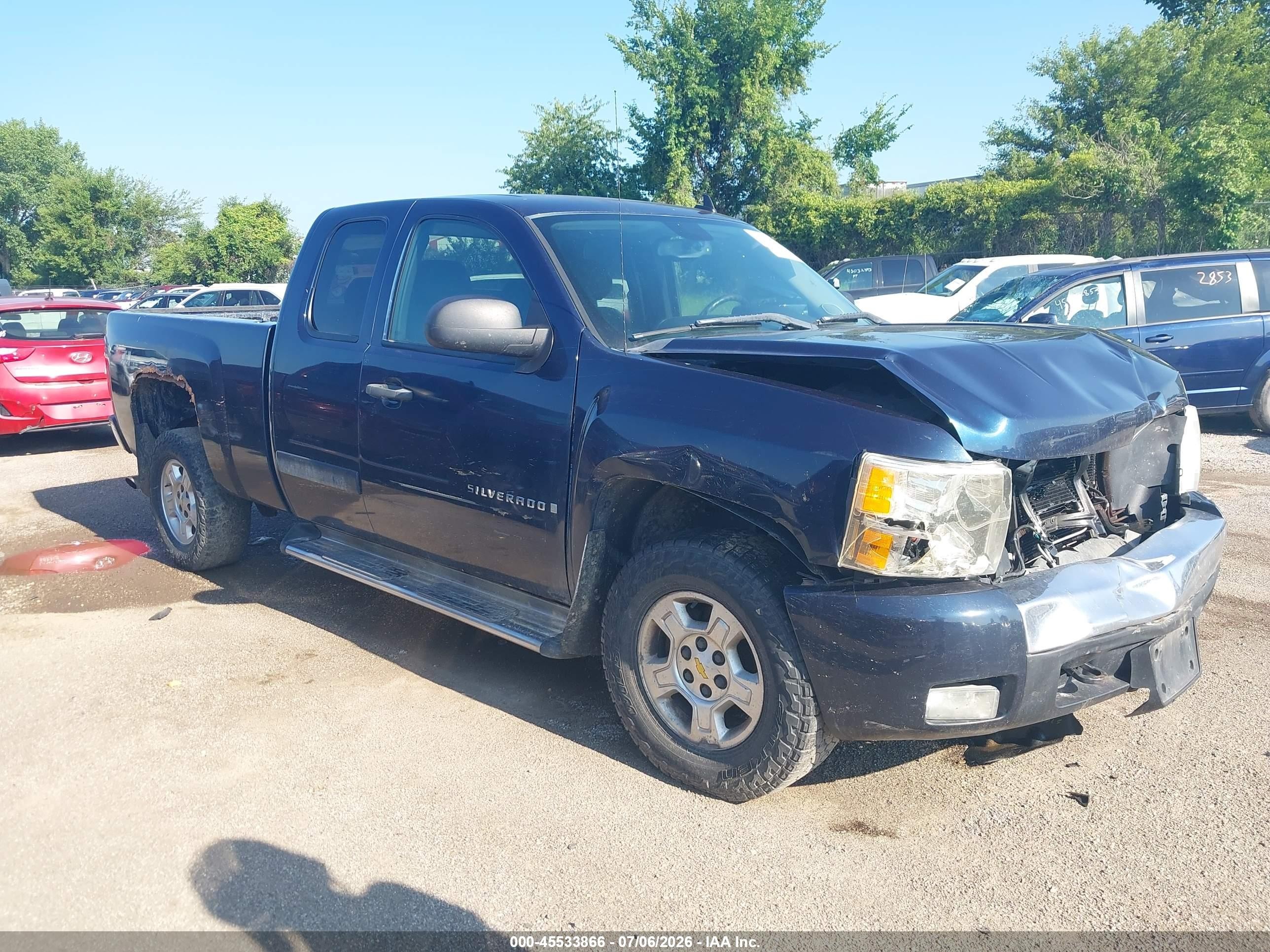 2008 Chevrolet Silverado 1500 Lt1 Blue vin: 2GCEK19J381276495