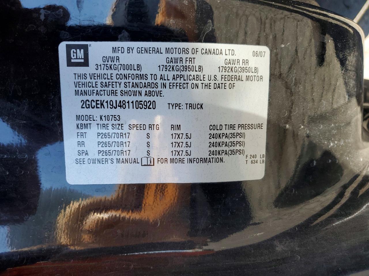 2008 Chevrolet Silverado K1500 Black vin: 2GCEK19J481105920