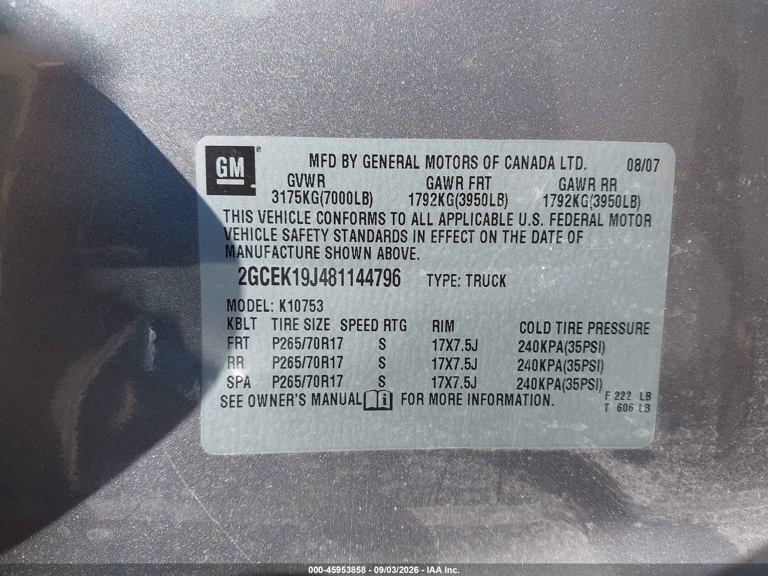 2008 Chevrolet Silverado 1500 Lt1 Gray vin: 2GCEK19J481144796