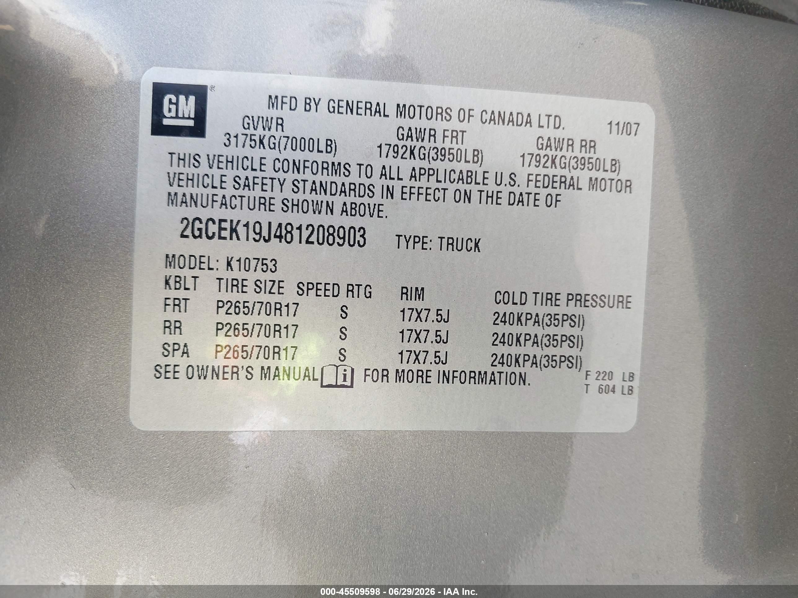2008 Chevrolet Silverado 1500 Lt1 Silver vin: 2GCEK19J481208903