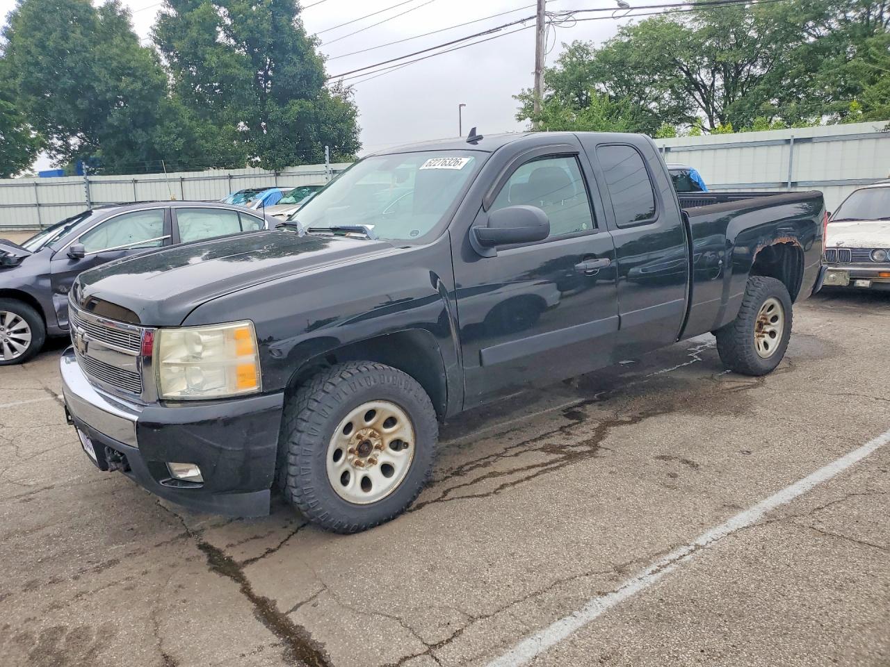 2007 Chevrolet Silverado K1500 Black vin: 2GCEK19J571695804