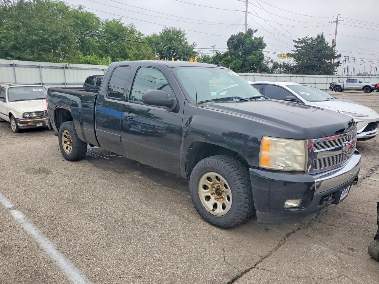 2007 Chevrolet Silverado K1500 Black vin: 2GCEK19J571695804