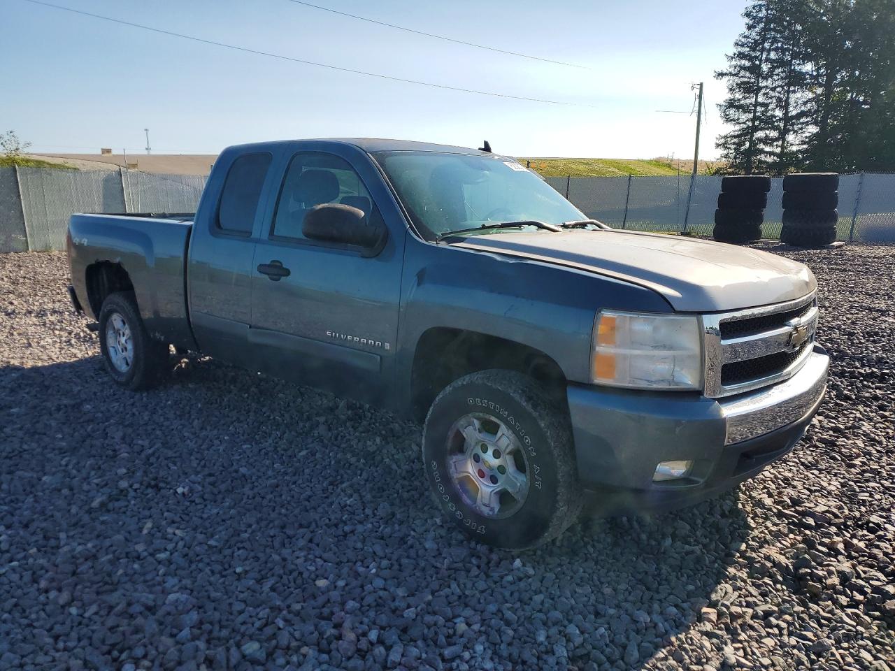 2008 Chevrolet Silverado K1500 Blue vin: 2GCEK19J581106557
