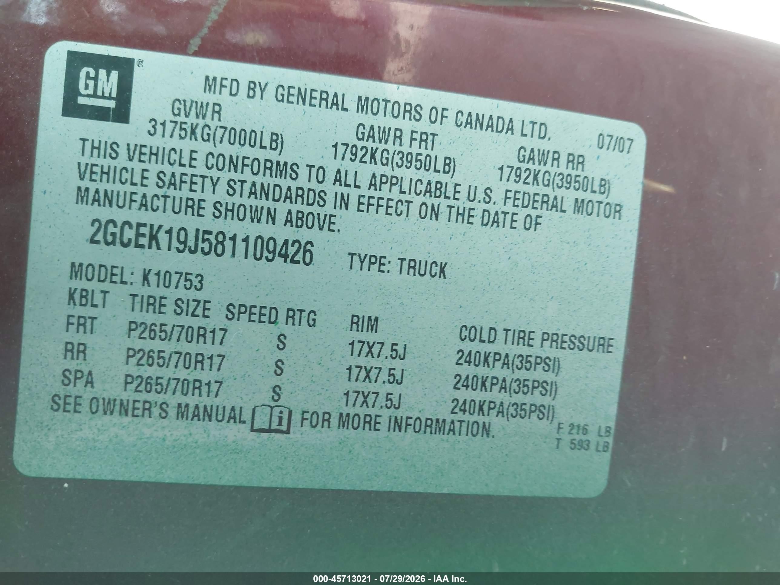 2008 Chevrolet Silverado 1500 Lt1 Green vin: 2GCEK19J581109426