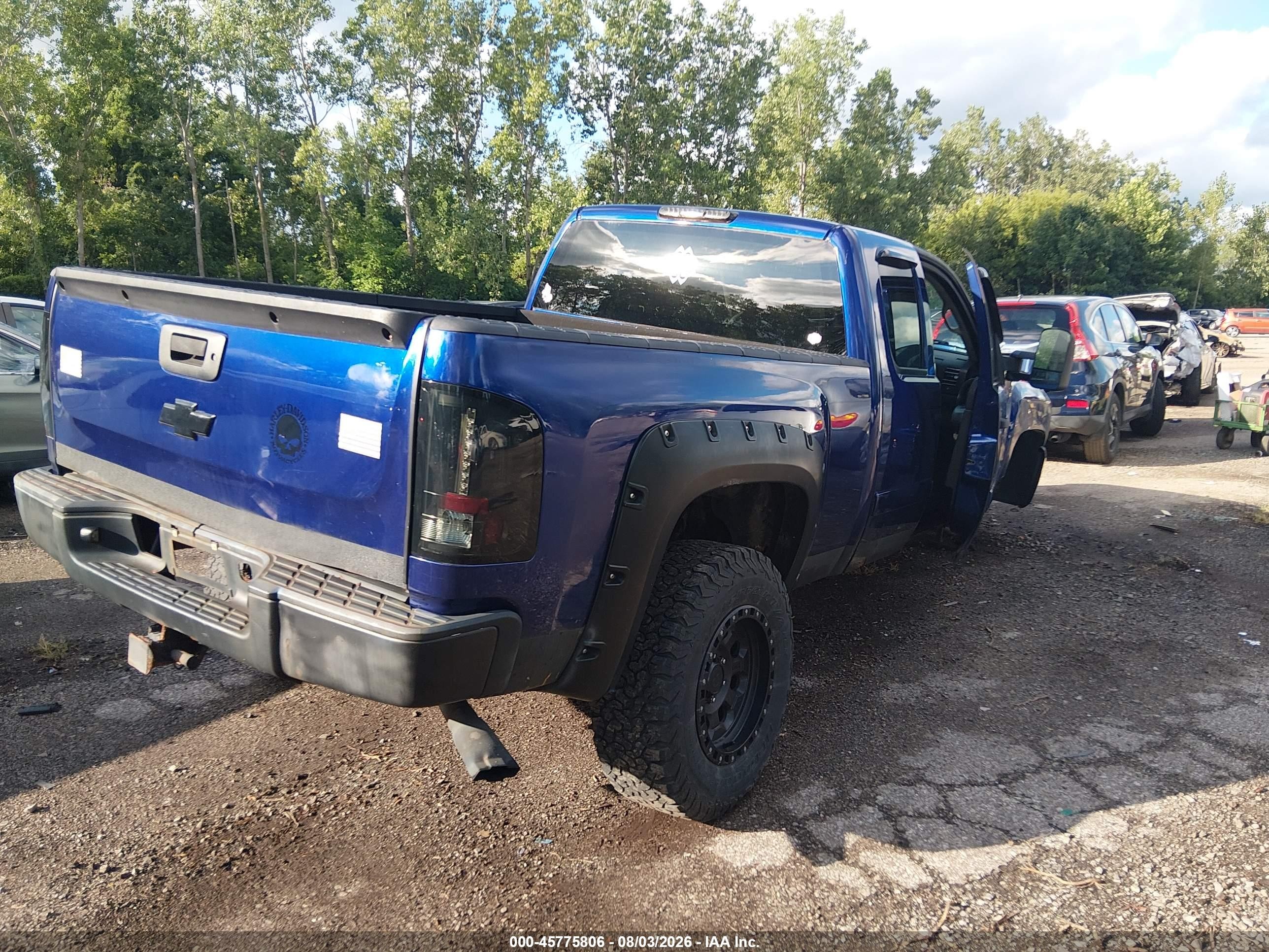 2008 Chevrolet Silverado 1500 Lt1 Blue vin: 2GCEK19J581303549