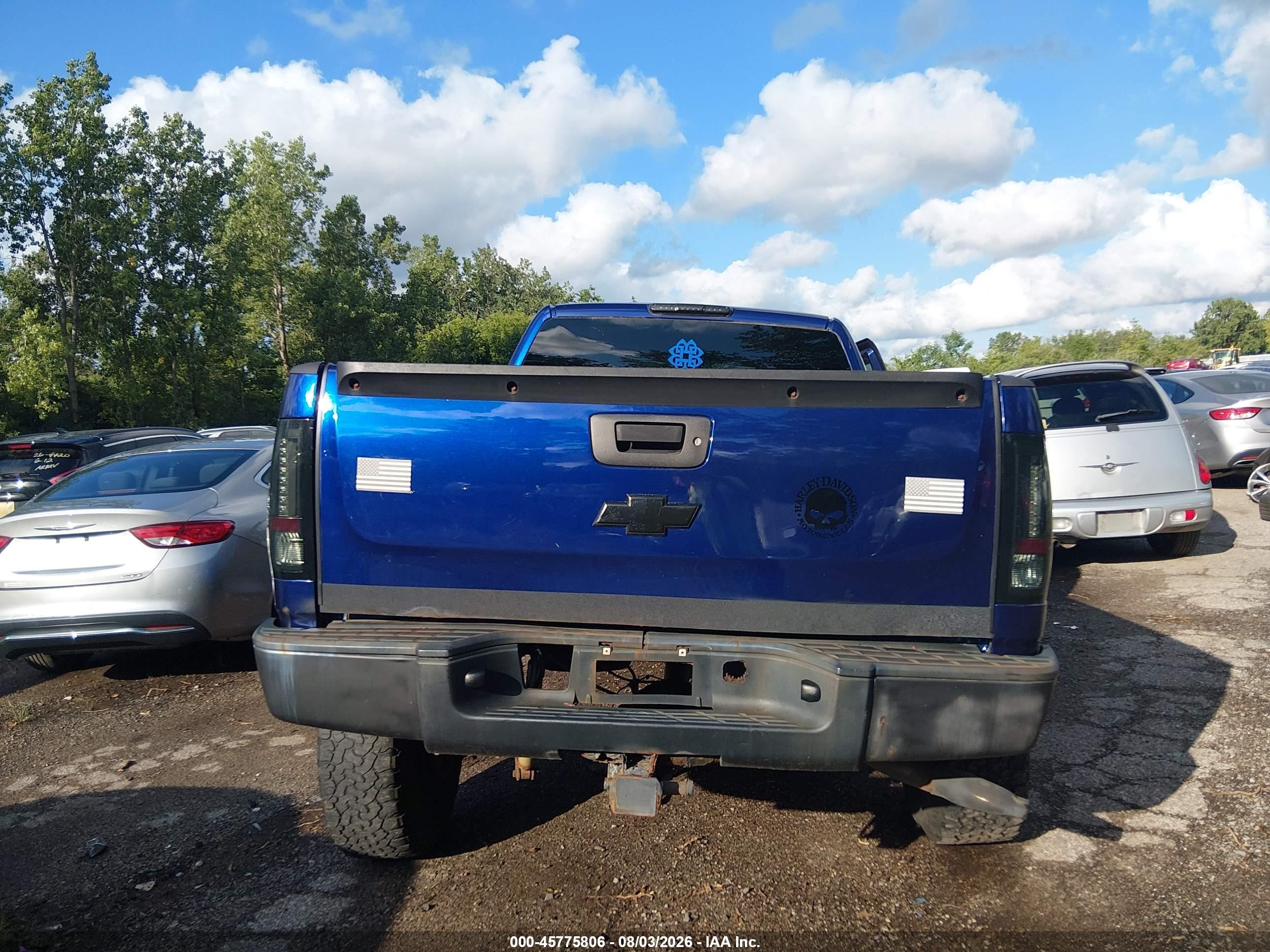 2008 Chevrolet Silverado 1500 Lt1 Blue vin: 2GCEK19J581303549