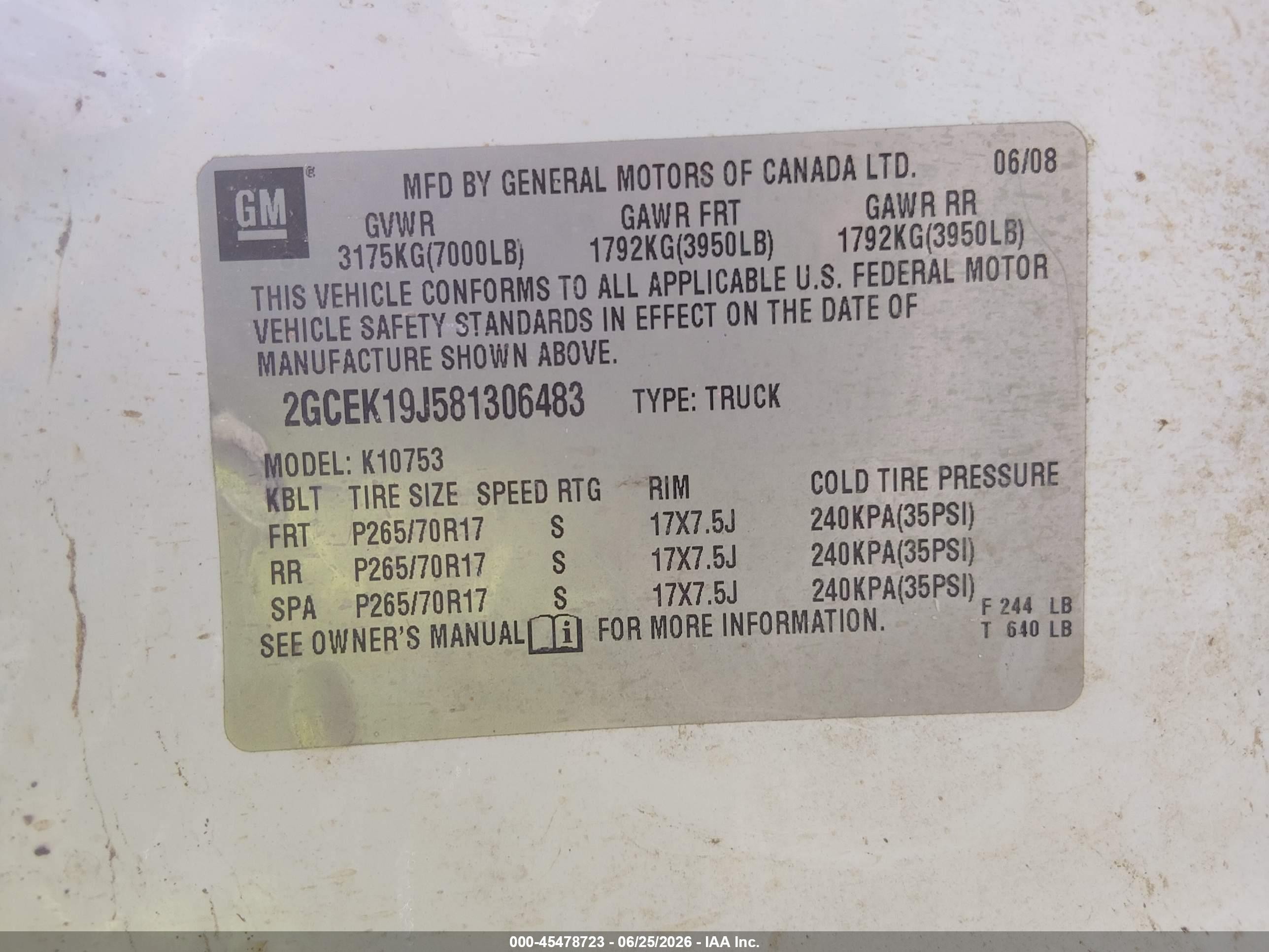 2008 Chevrolet Silverado 1500 Lt1 White vin: 2GCEK19J581306483