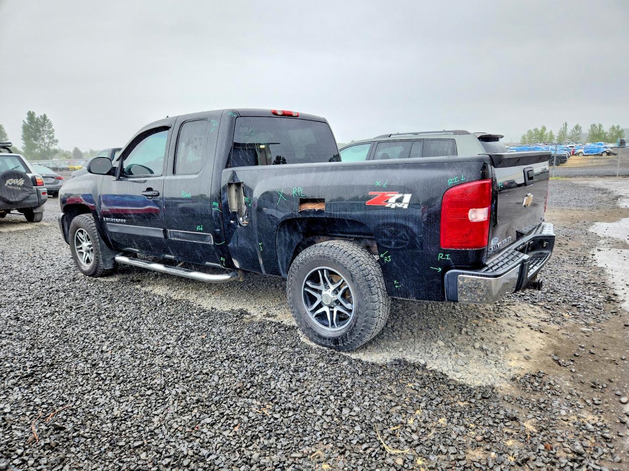 2007 Chevrolet Silverado K1500 Black vin: 2GCEK19J871626881