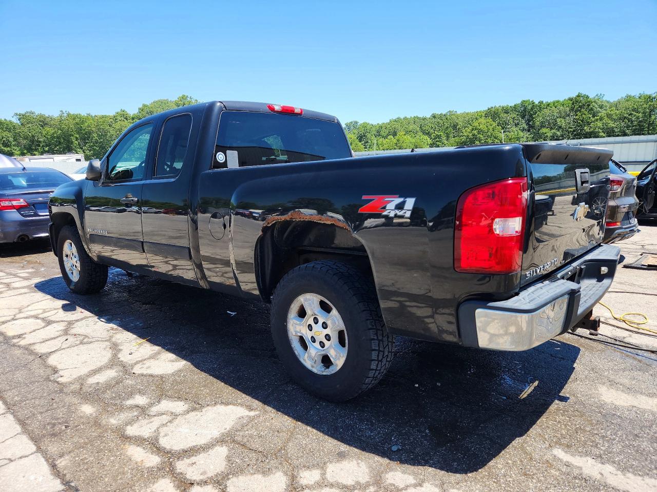 2007 Chevrolet Silverado K1500 Black vin: 2GCEK19J971640756