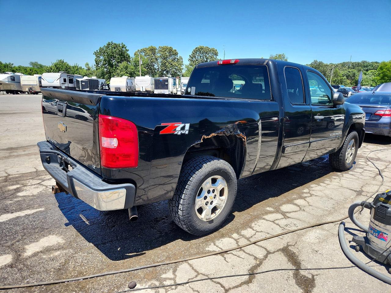 2007 Chevrolet Silverado K1500 Black vin: 2GCEK19J971640756