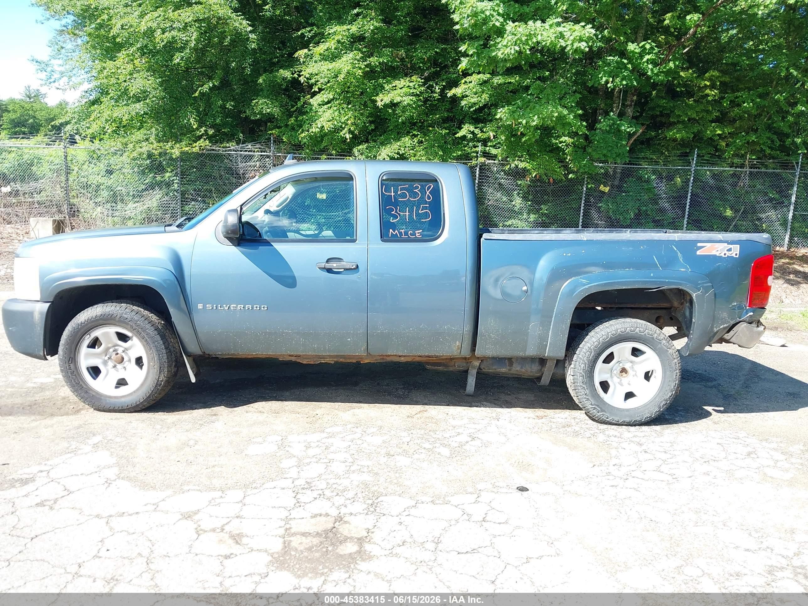 2008 Chevrolet Silverado 1500 Work Truck Blue vin: 2GCEK19J981176563