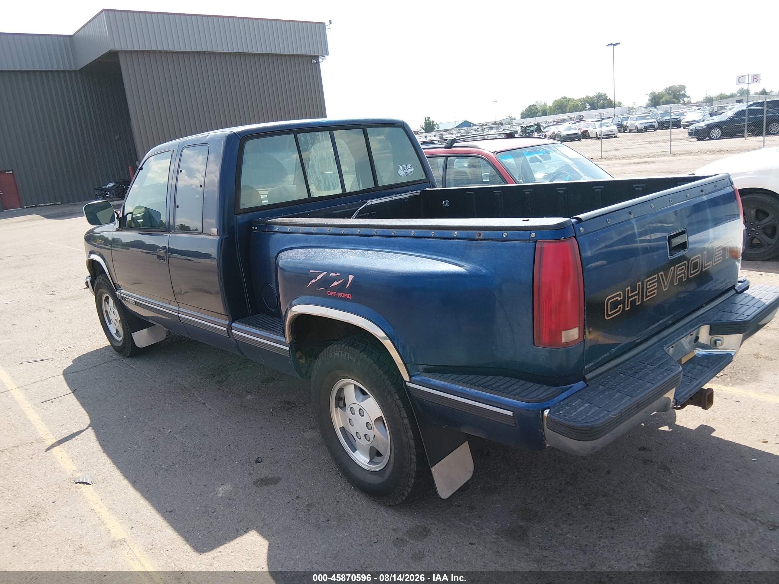 1993 Chevrolet Gmt-400 K1500 Blue vin: 2GCEK19K1P1154919