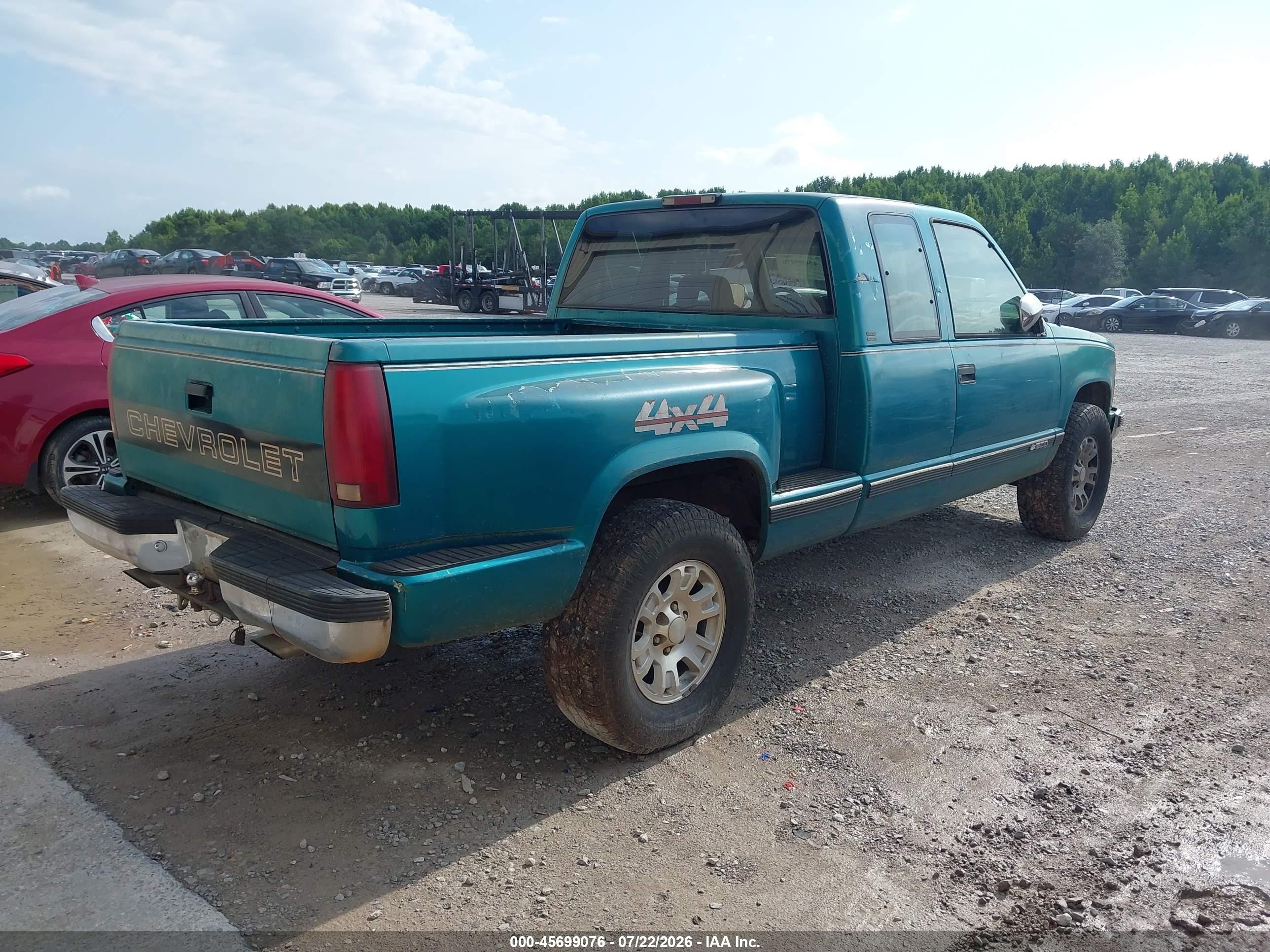 1994 Chevrolet Gmt-400 K1500 Green vin: 2GCEK19K1R1307821
