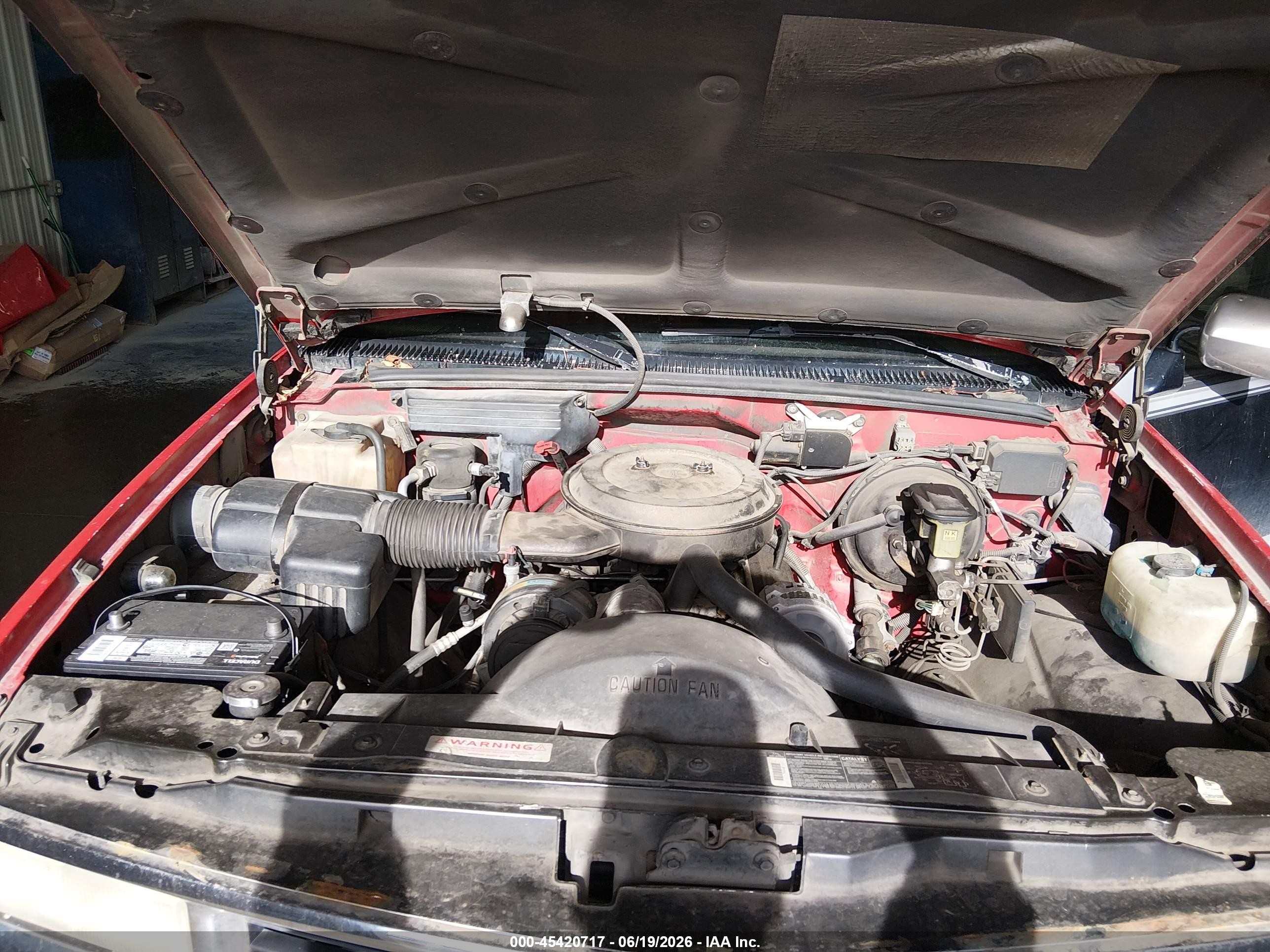 1994 Chevrolet Gmt-400 K1500 Red vin: 2GCEK19K4R1127166