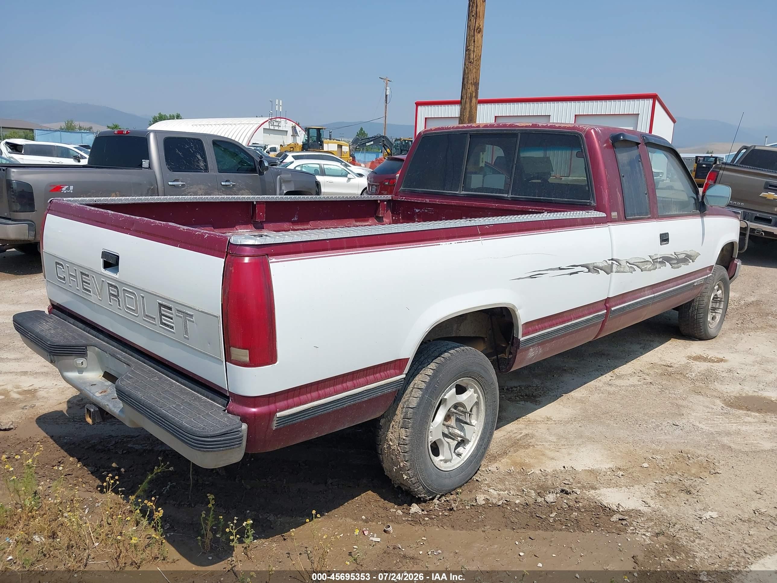 1989 Chevrolet Gmt-400 K1500 Red vin: 2GCEK19K5K1246429