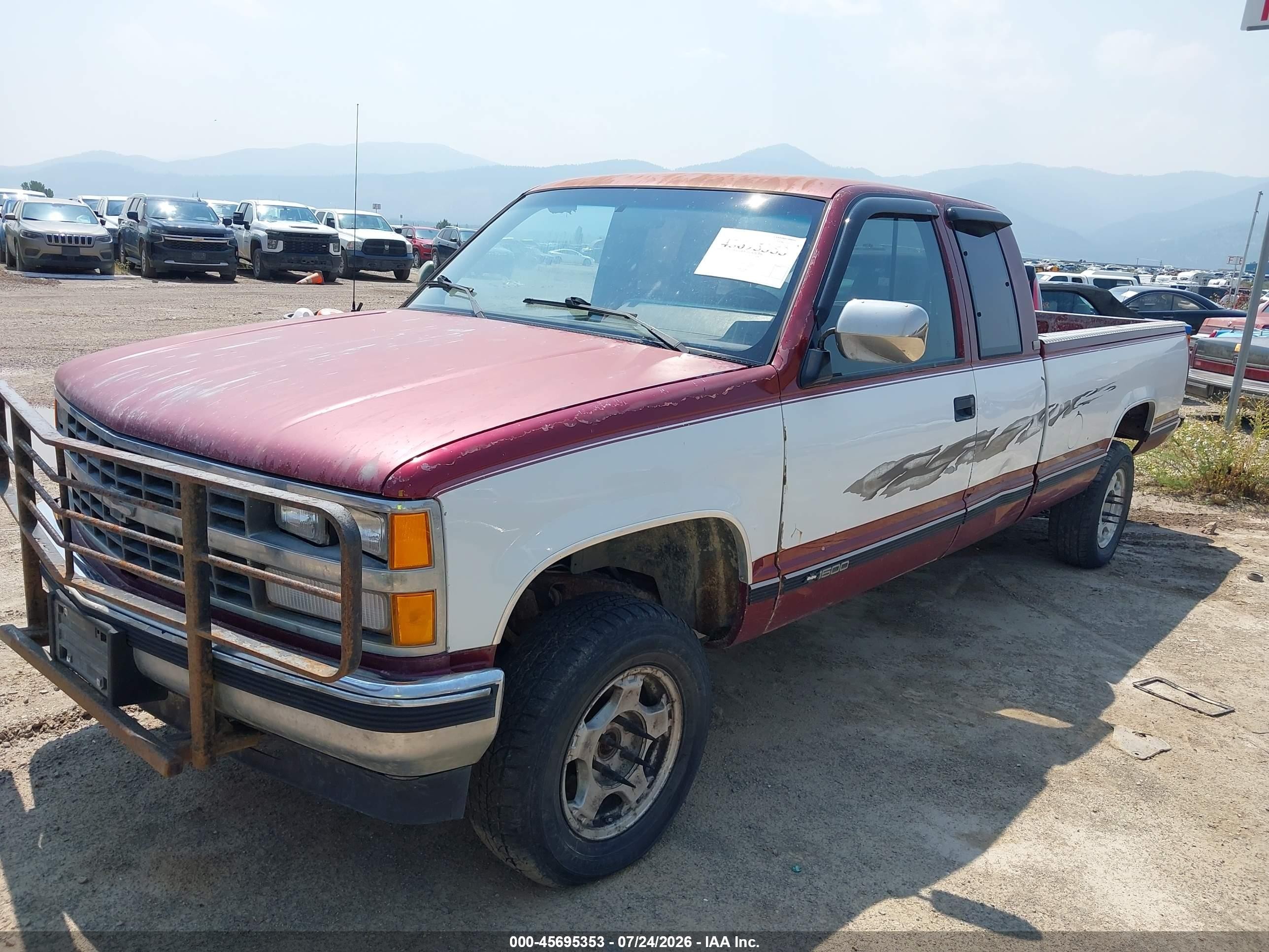 1989 Chevrolet Gmt-400 K1500 Red vin: 2GCEK19K5K1246429