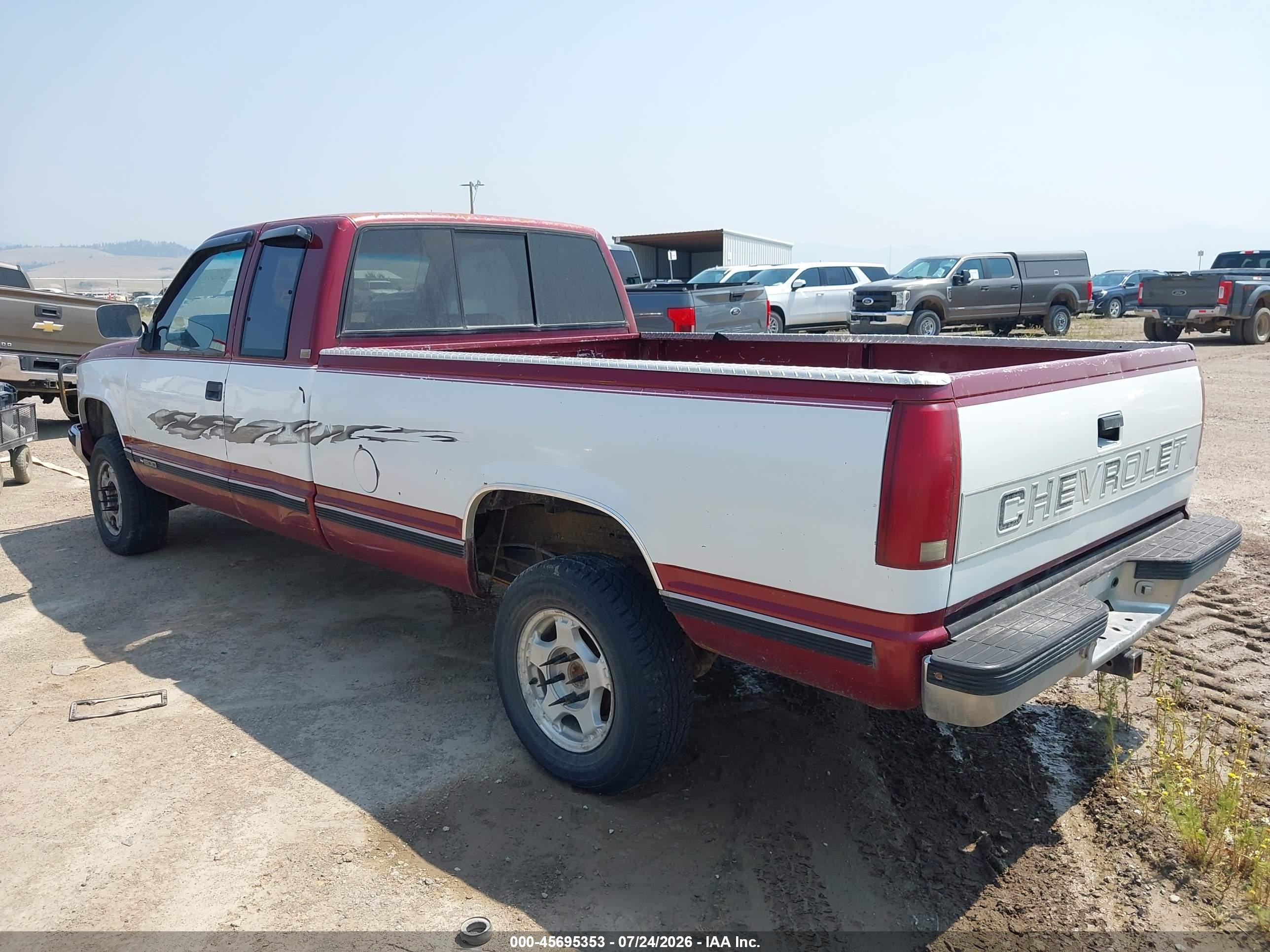 1989 Chevrolet Gmt-400 K1500 Red vin: 2GCEK19K5K1246429