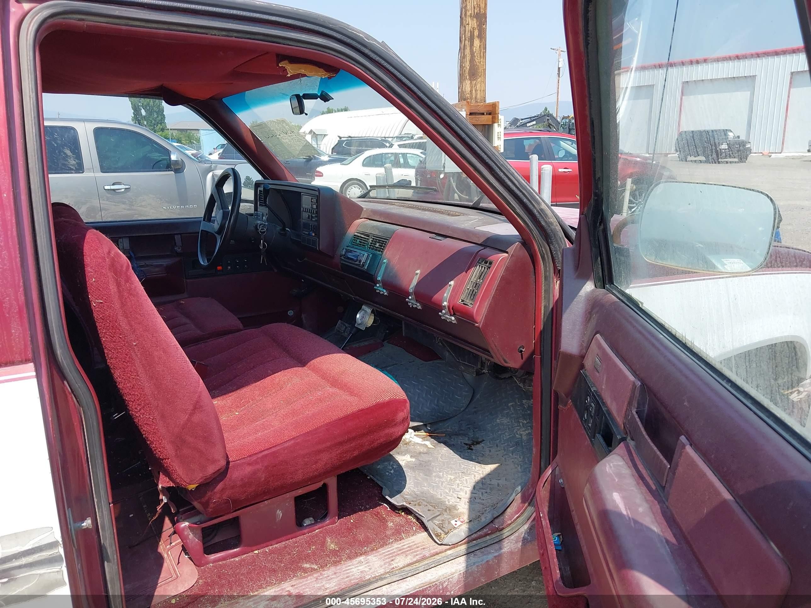 1989 Chevrolet Gmt-400 K1500 Red vin: 2GCEK19K5K1246429