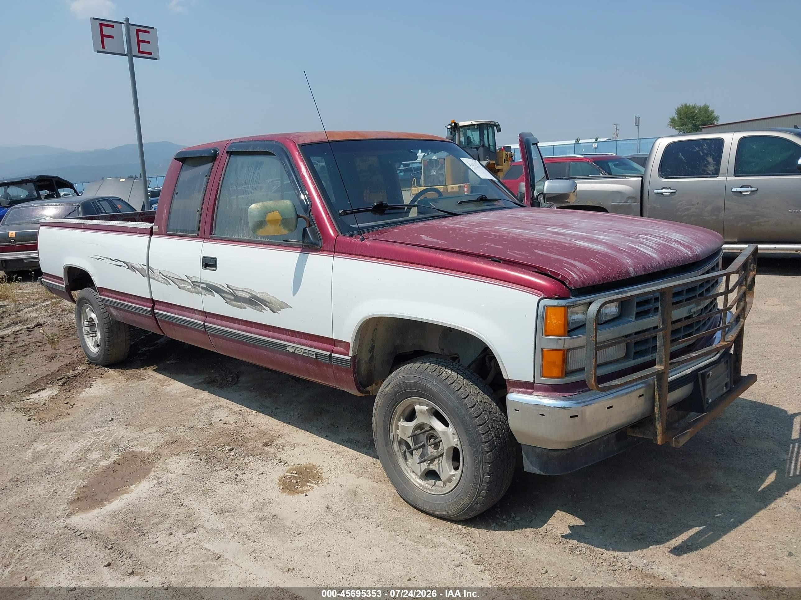 1989 Chevrolet Gmt-400 K1500 Red vin: 2GCEK19K5K1246429