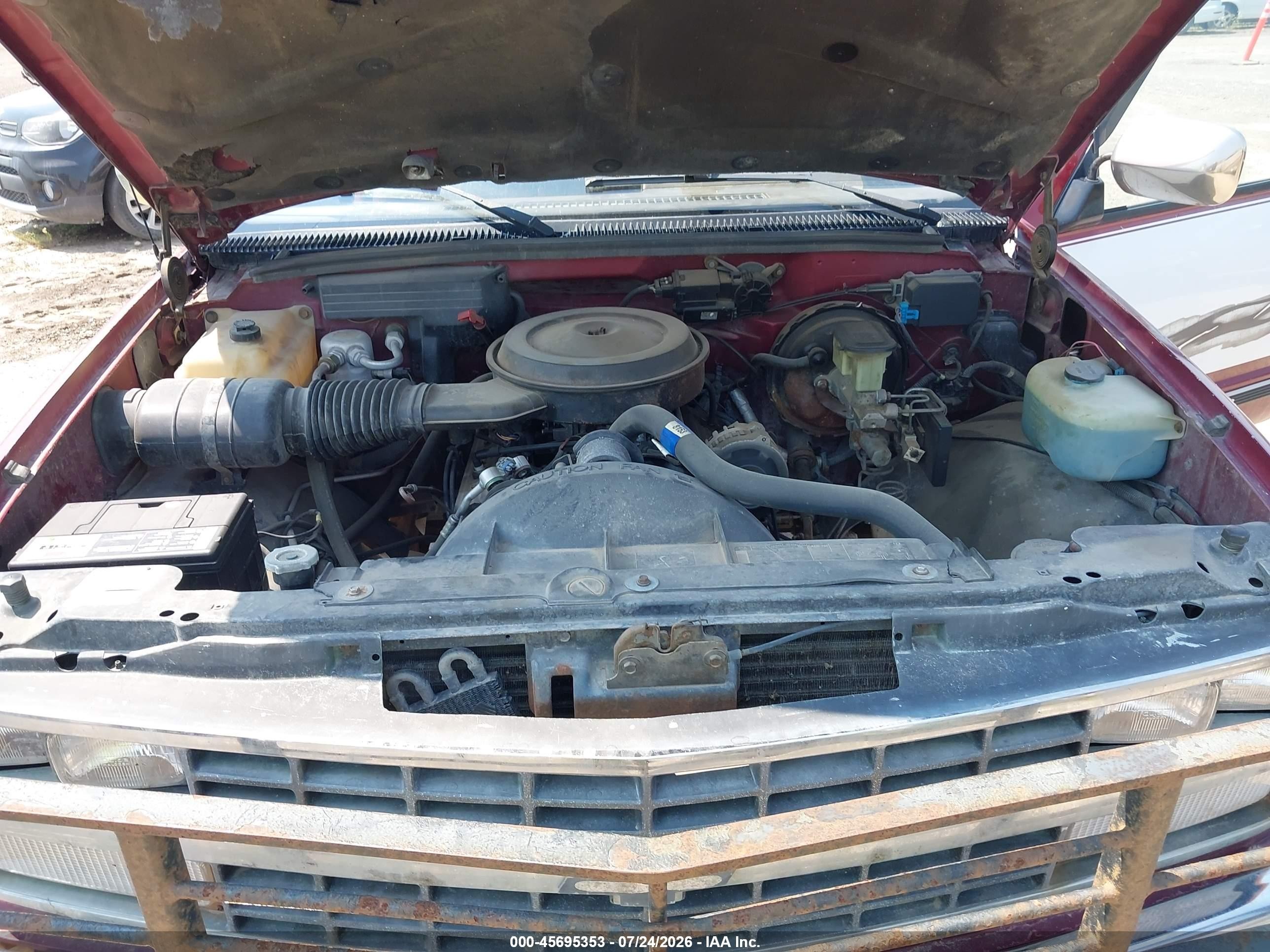 1989 Chevrolet Gmt-400 K1500 Red vin: 2GCEK19K5K1246429