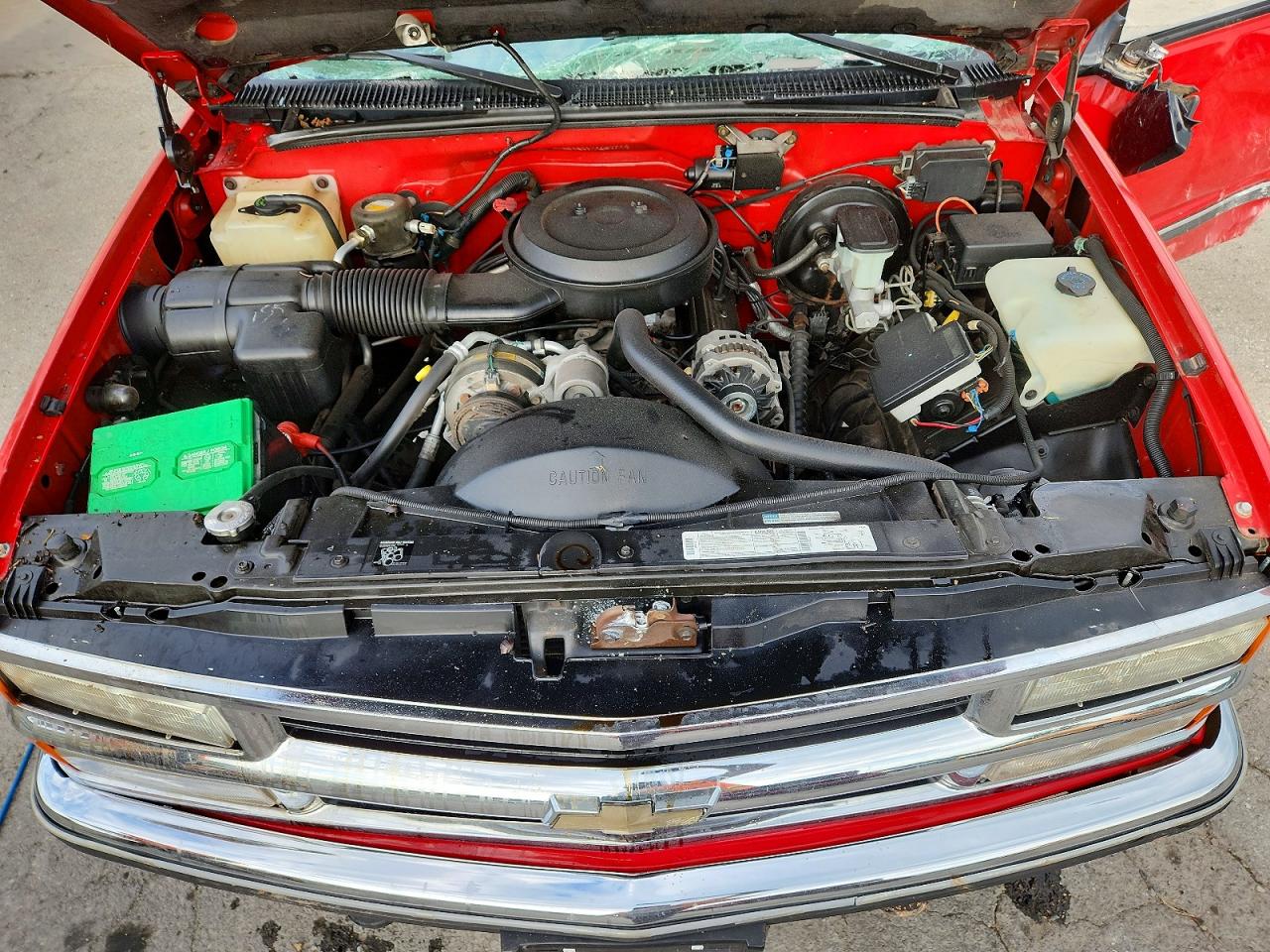 1995 Chevrolet Gmt-400 K1500 Red vin: 2GCEK19K5S1232577