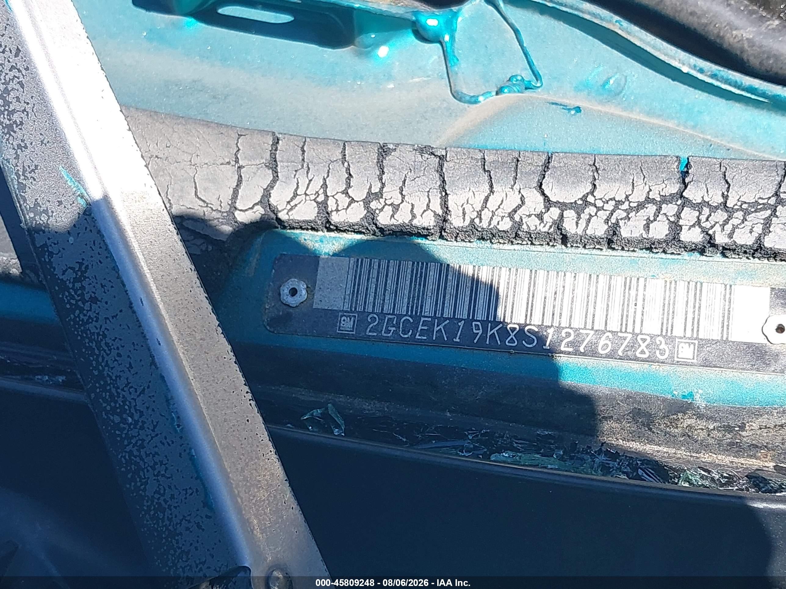 1995 Chevrolet Gmt-400 K1500 Turquoise vin: 2GCEK19K8S1276783