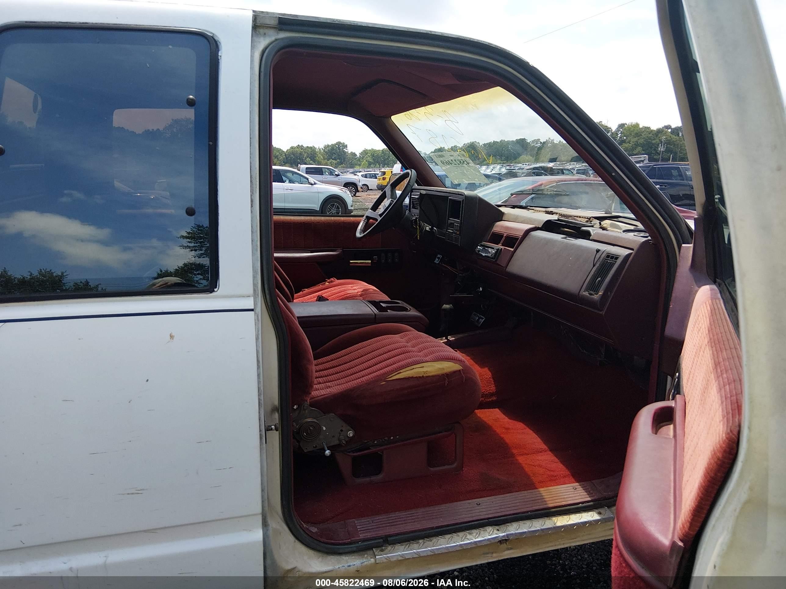1993 Chevrolet Gmt-400 K1500 White vin: 2GCEK19K9P1196187