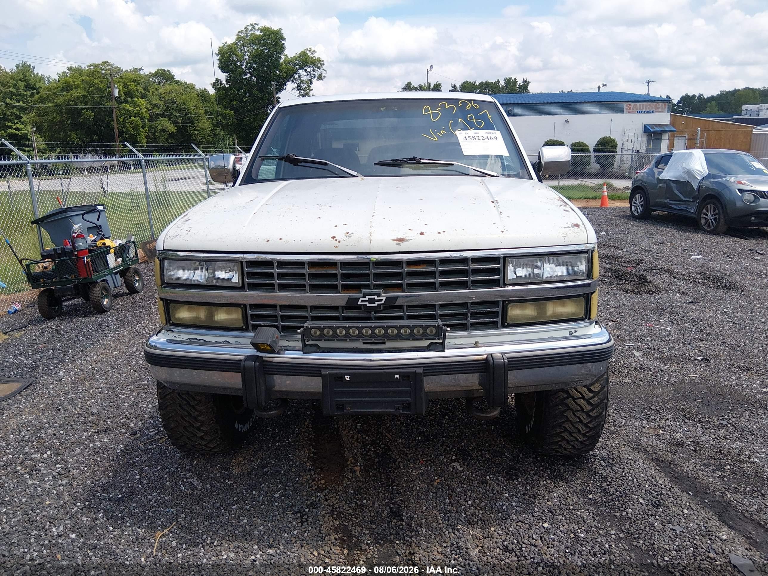 1993 Chevrolet Gmt-400 K1500 White vin: 2GCEK19K9P1196187
