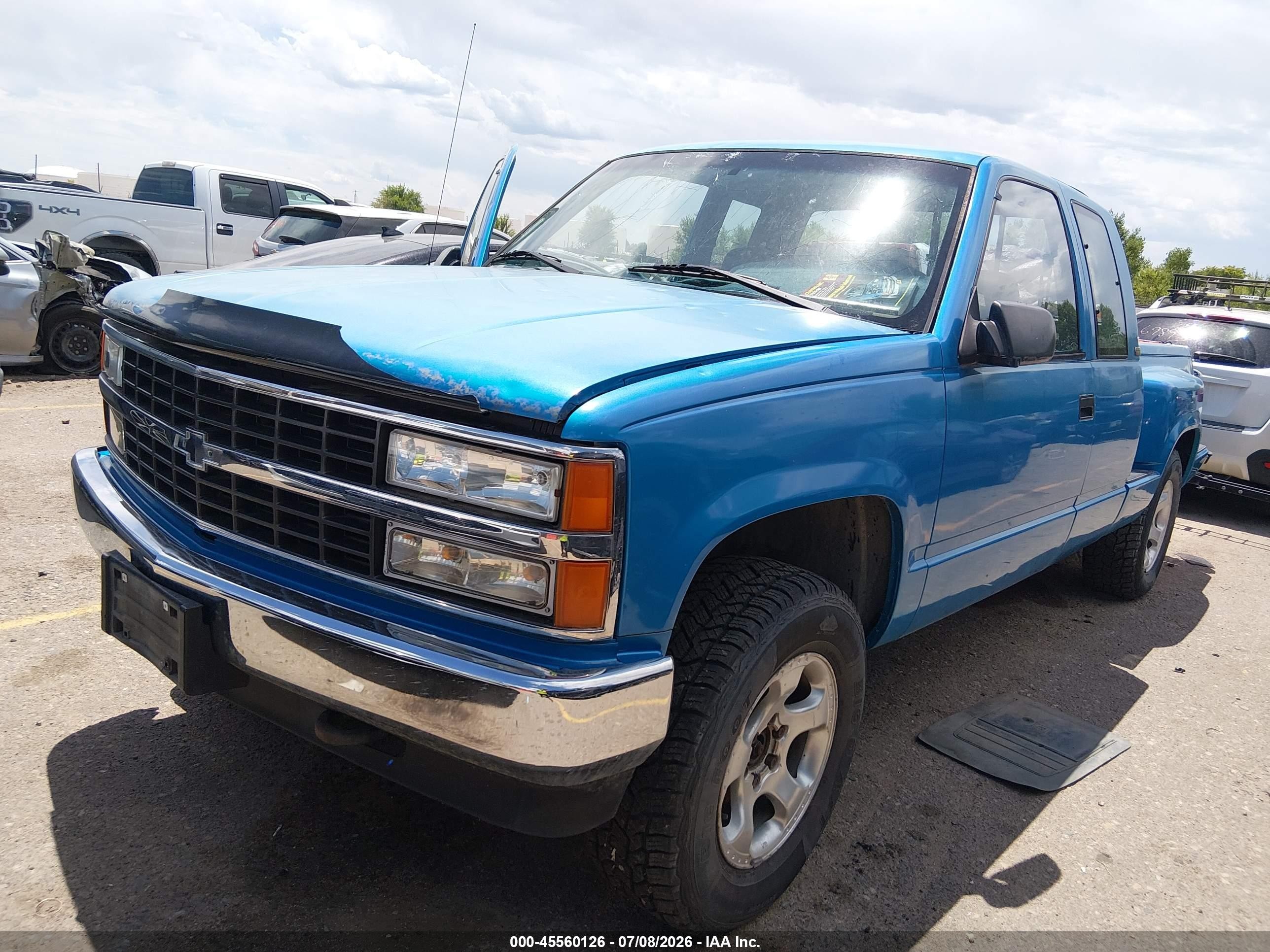 1992 Chevrolet Gmt-400 K1500 Blue vin: 2GCEK19KXN1248522