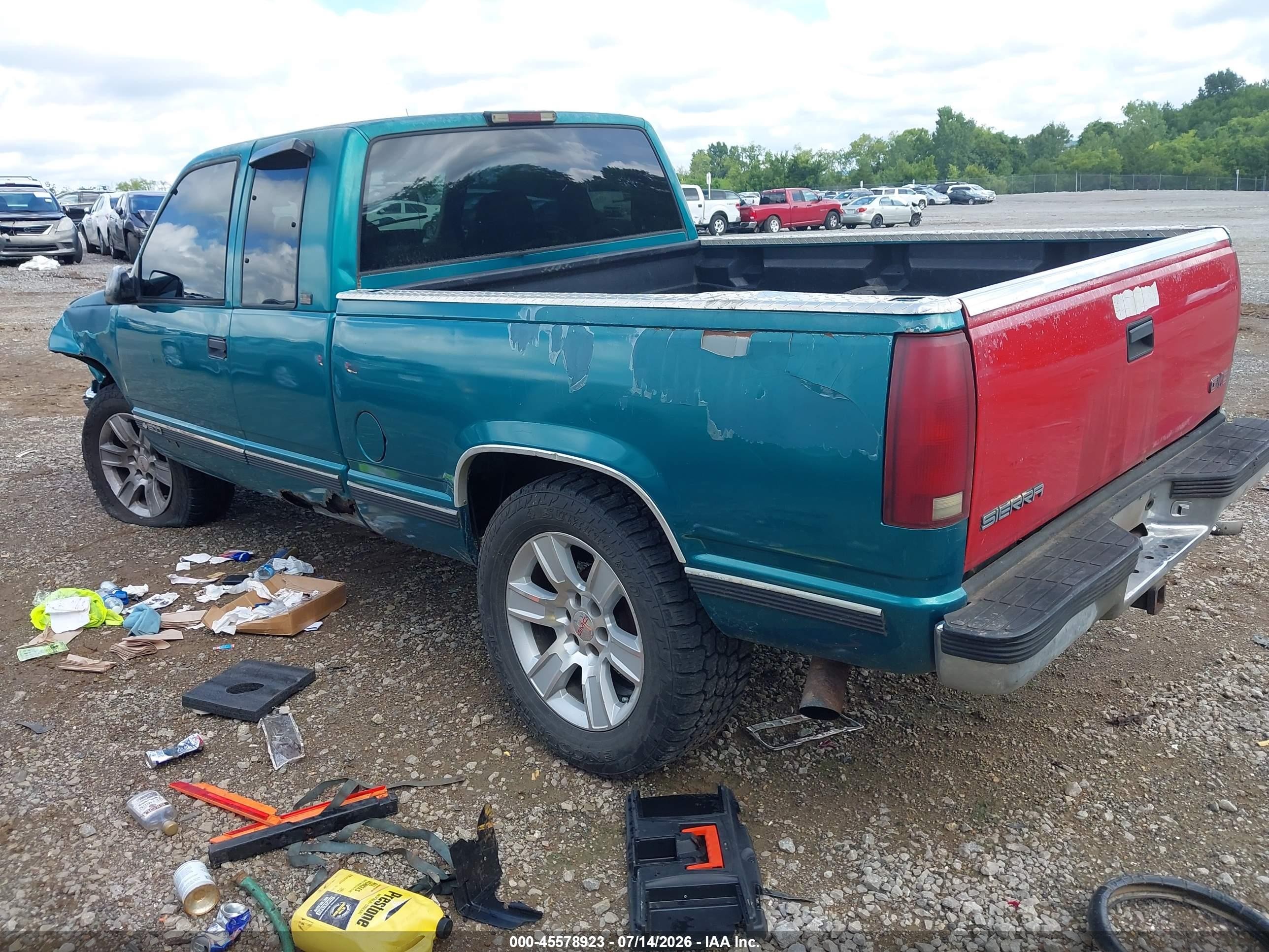 1996 Chevrolet Gmt-400 K1500 Green vin: 2GCEK19MXT1122210