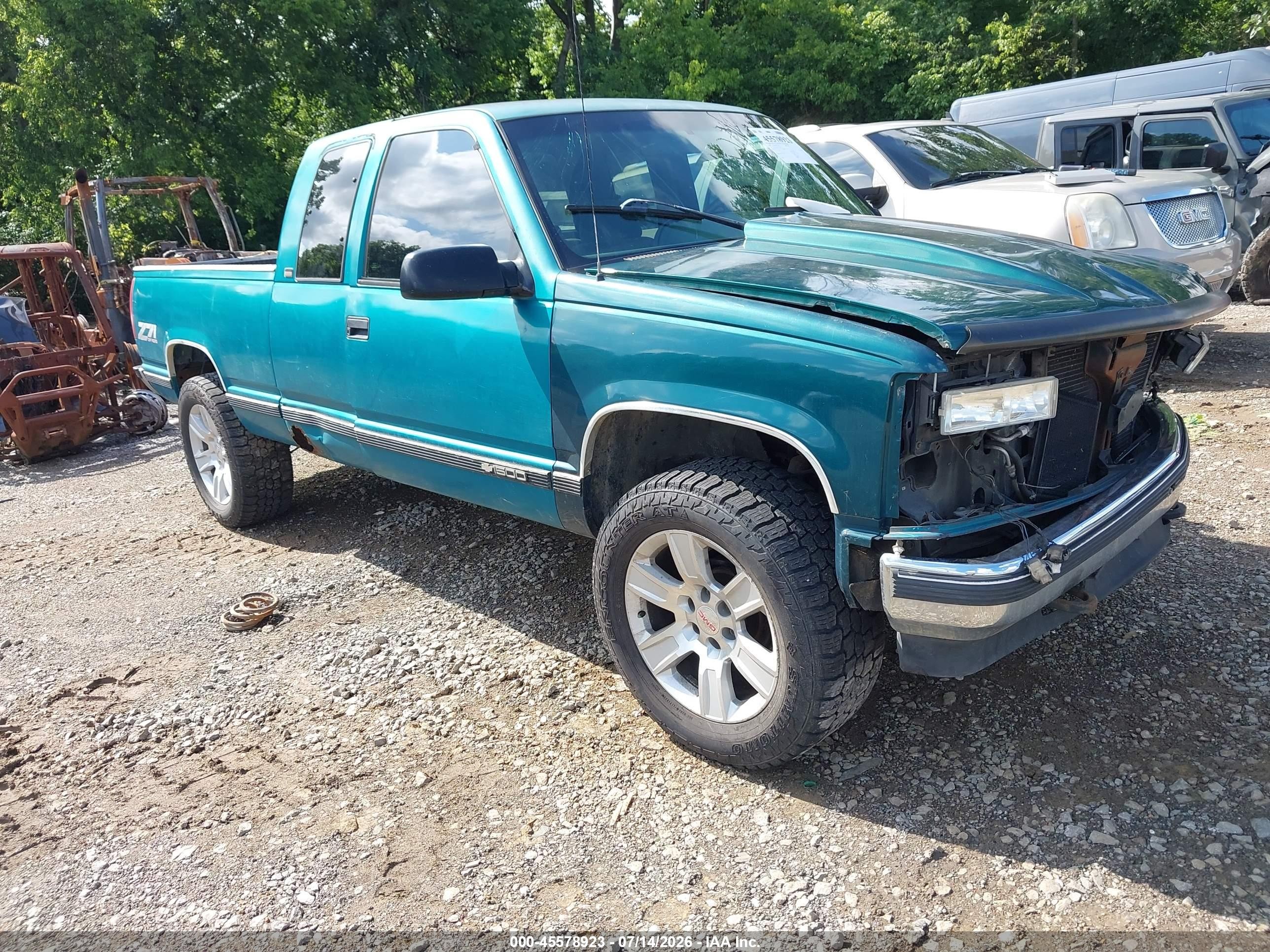1996 Chevrolet Gmt-400 K1500 Green vin: 2GCEK19MXT1122210