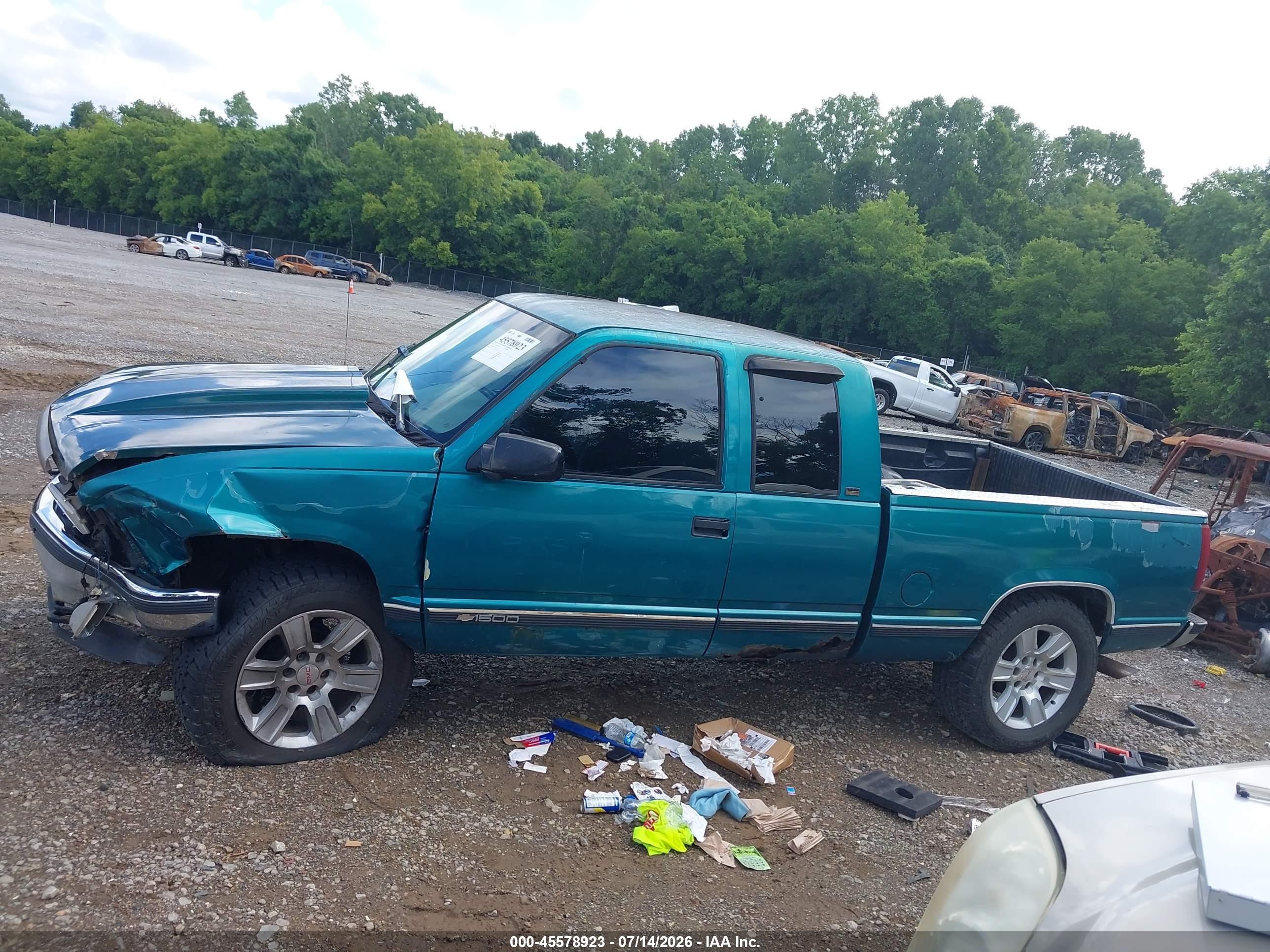 1996 Chevrolet Gmt-400 K1500 Green vin: 2GCEK19MXT1122210