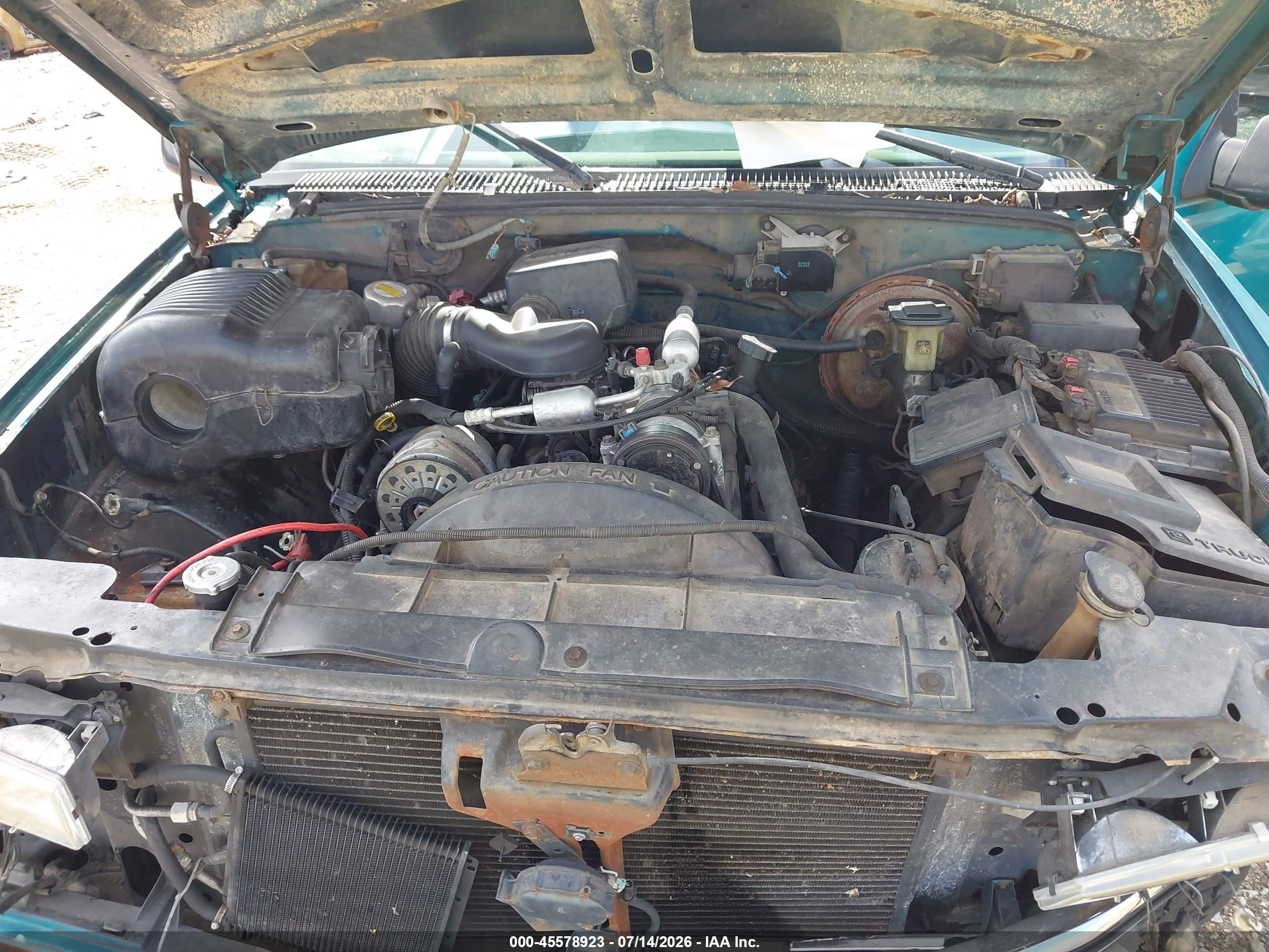 1996 Chevrolet Gmt-400 K1500 Green vin: 2GCEK19MXT1122210
