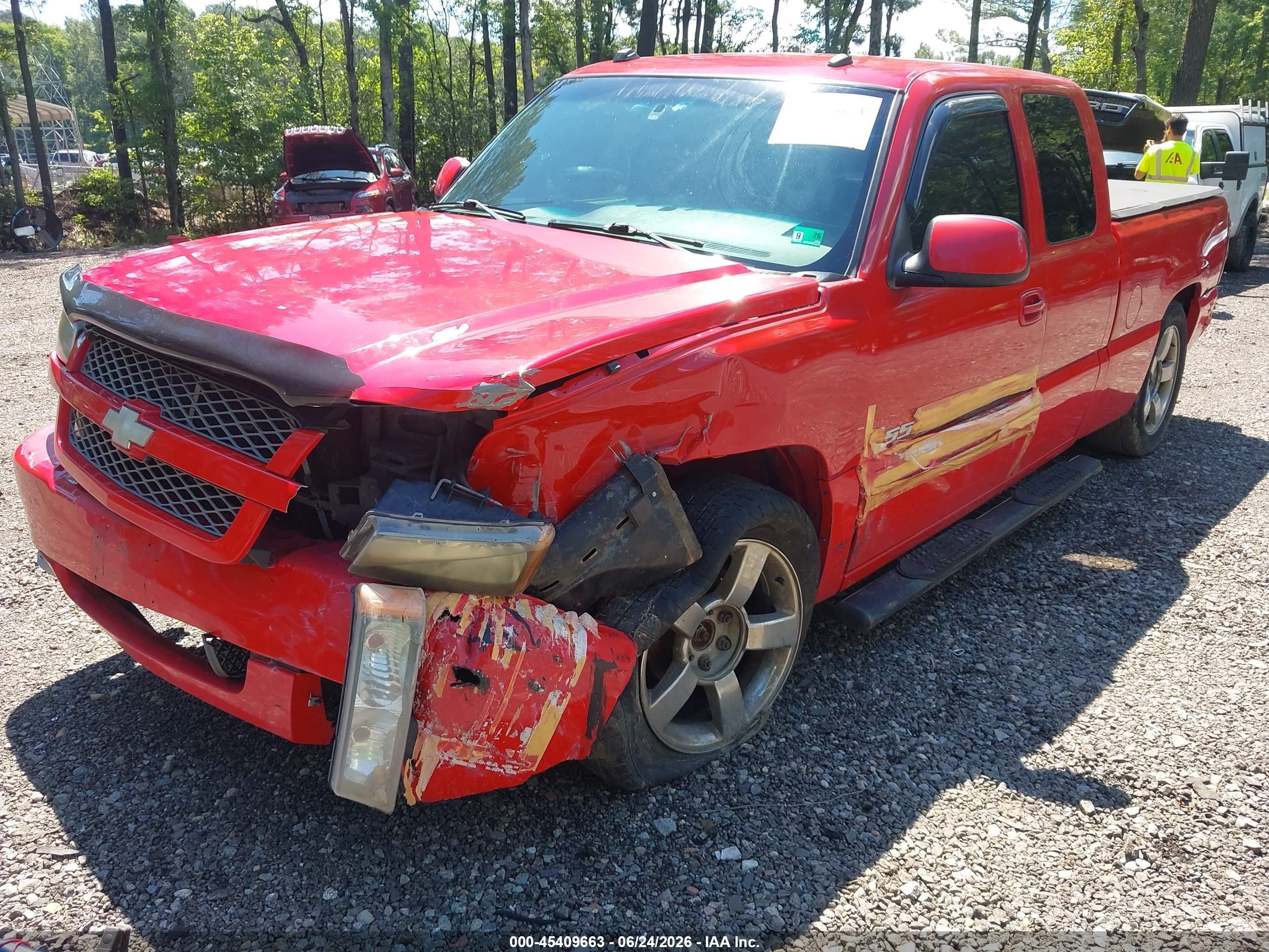 2004 Chevrolet Silverado 1500 Ss Red vin: 2GCEK19N641189817