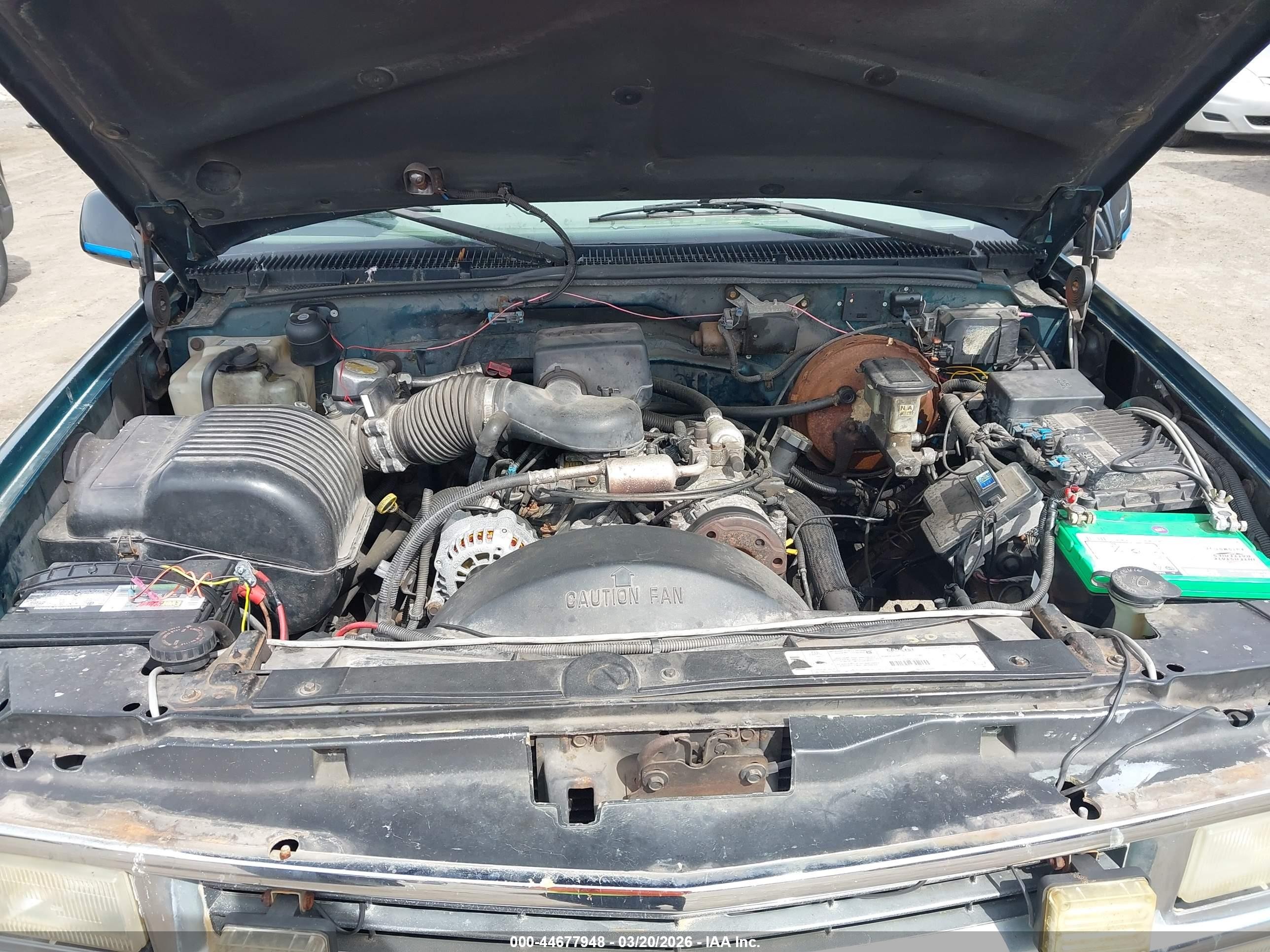 1997 Chevrolet K1500 Fleetside Green vin: 2GCEK19R0V1135028
