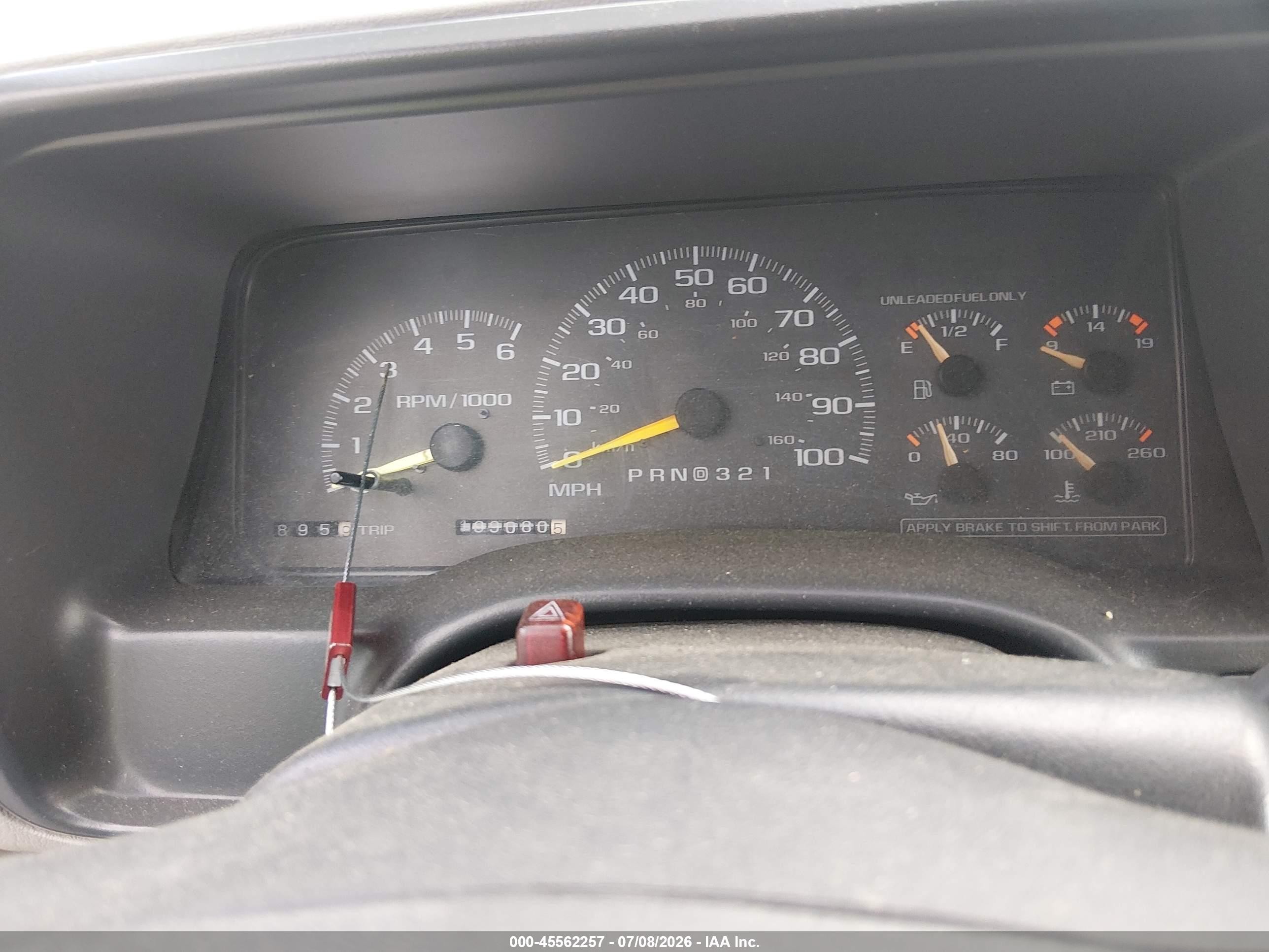 1998 Chevrolet C/k 1500 Fleetside Tan vin: 2GCEK19R0W1210070