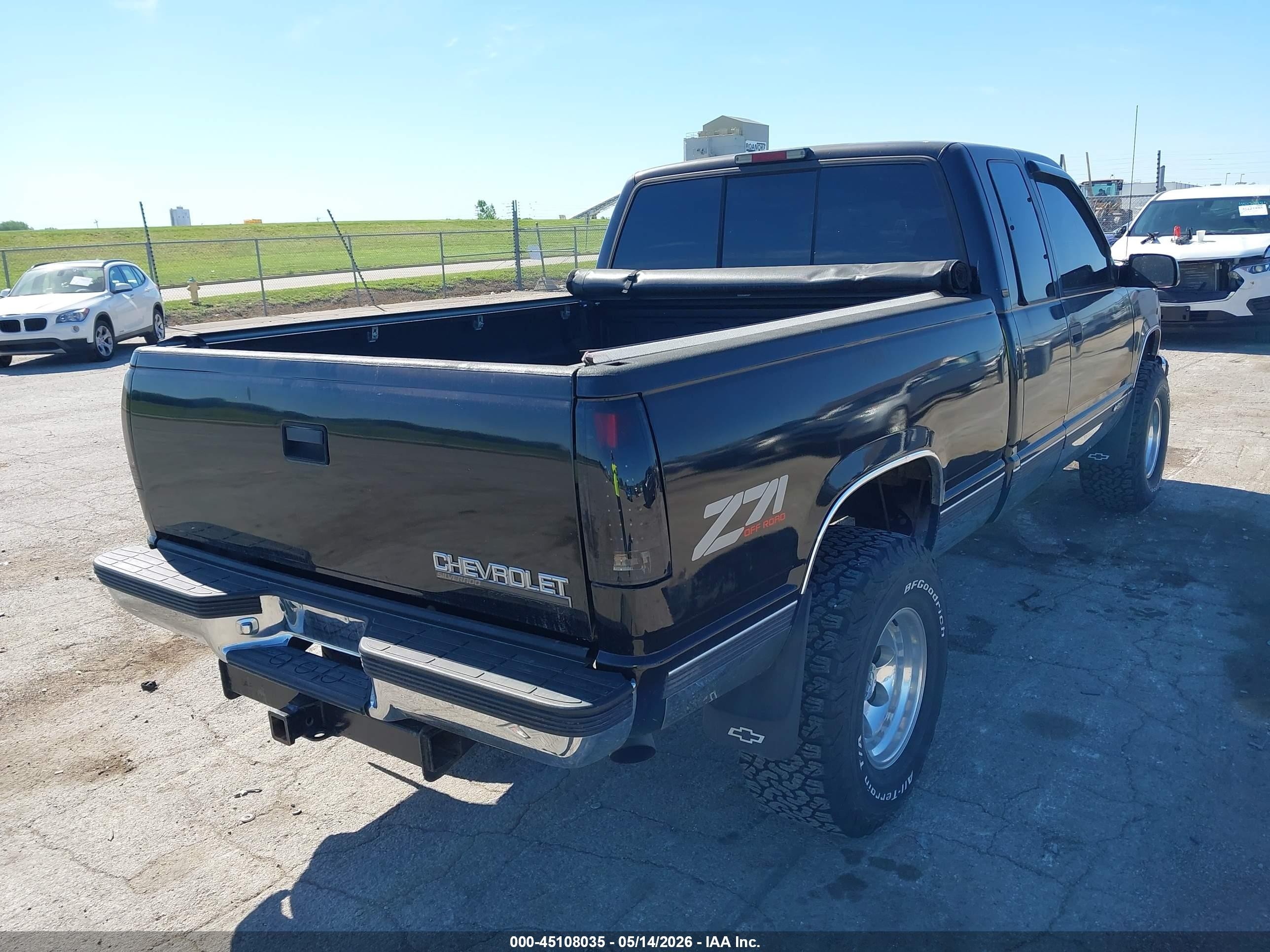 1998 Chevrolet K1500 Fleetside Black vin: 2GCEK19R0W1210764
