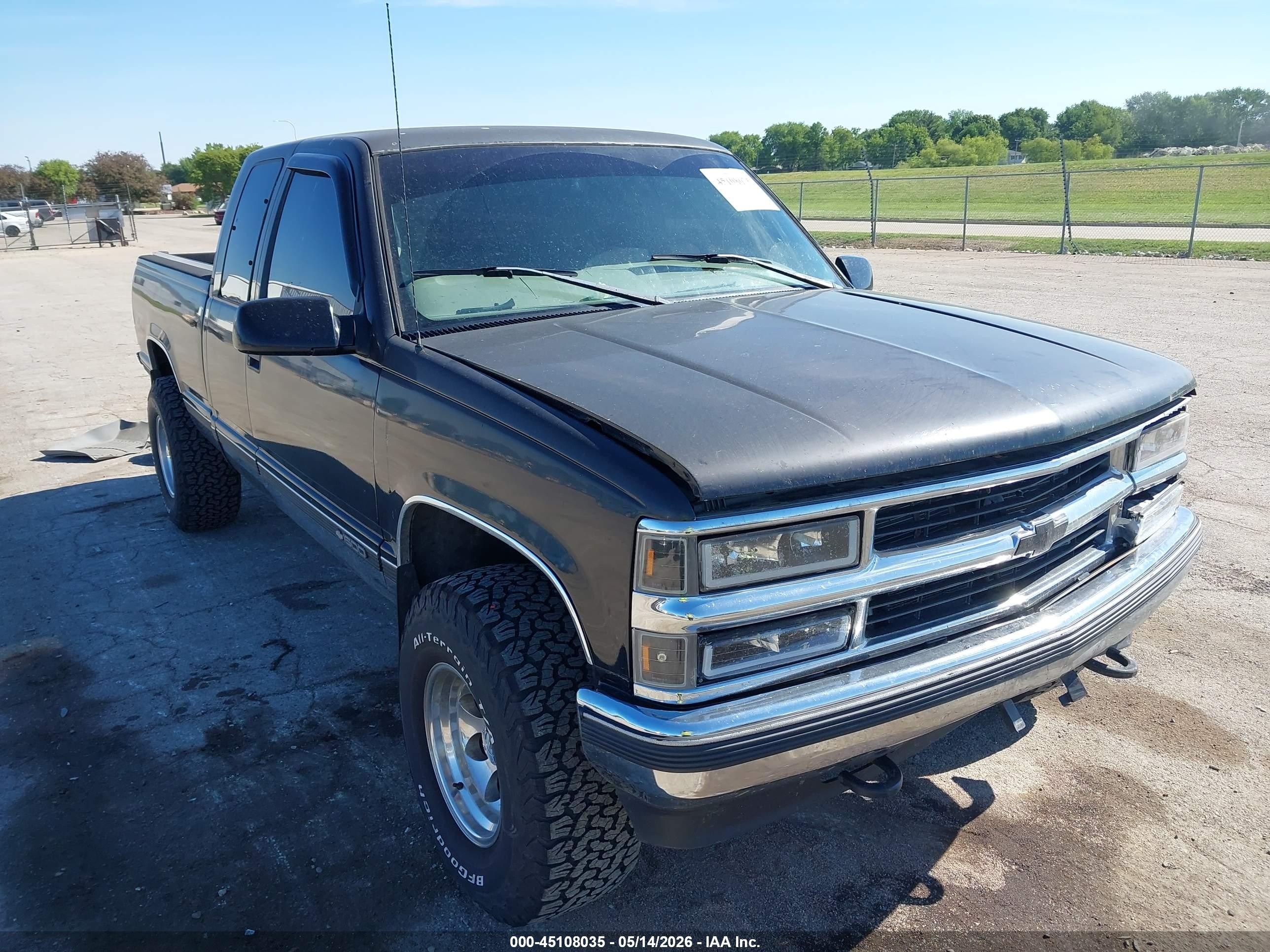 1998 Chevrolet K1500 Fleetside Black vin: 2GCEK19R0W1210764