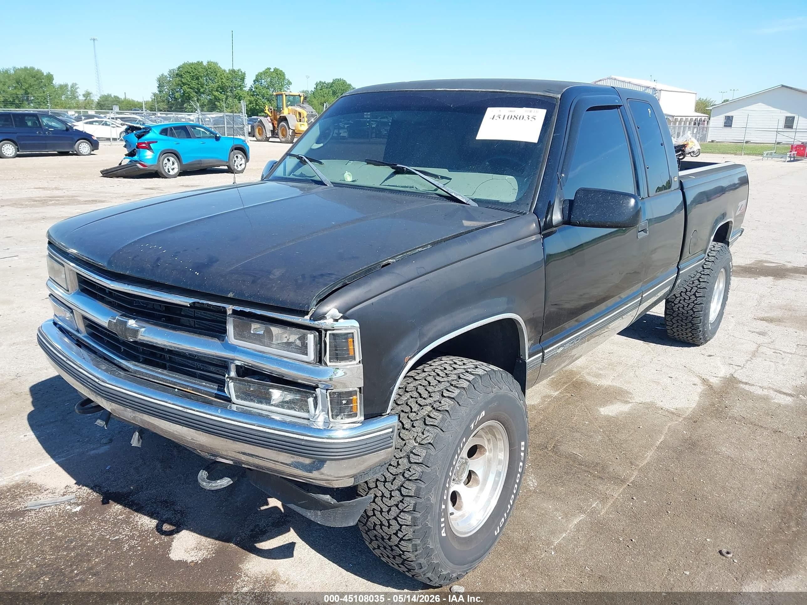 1998 Chevrolet K1500 Fleetside Black vin: 2GCEK19R0W1210764