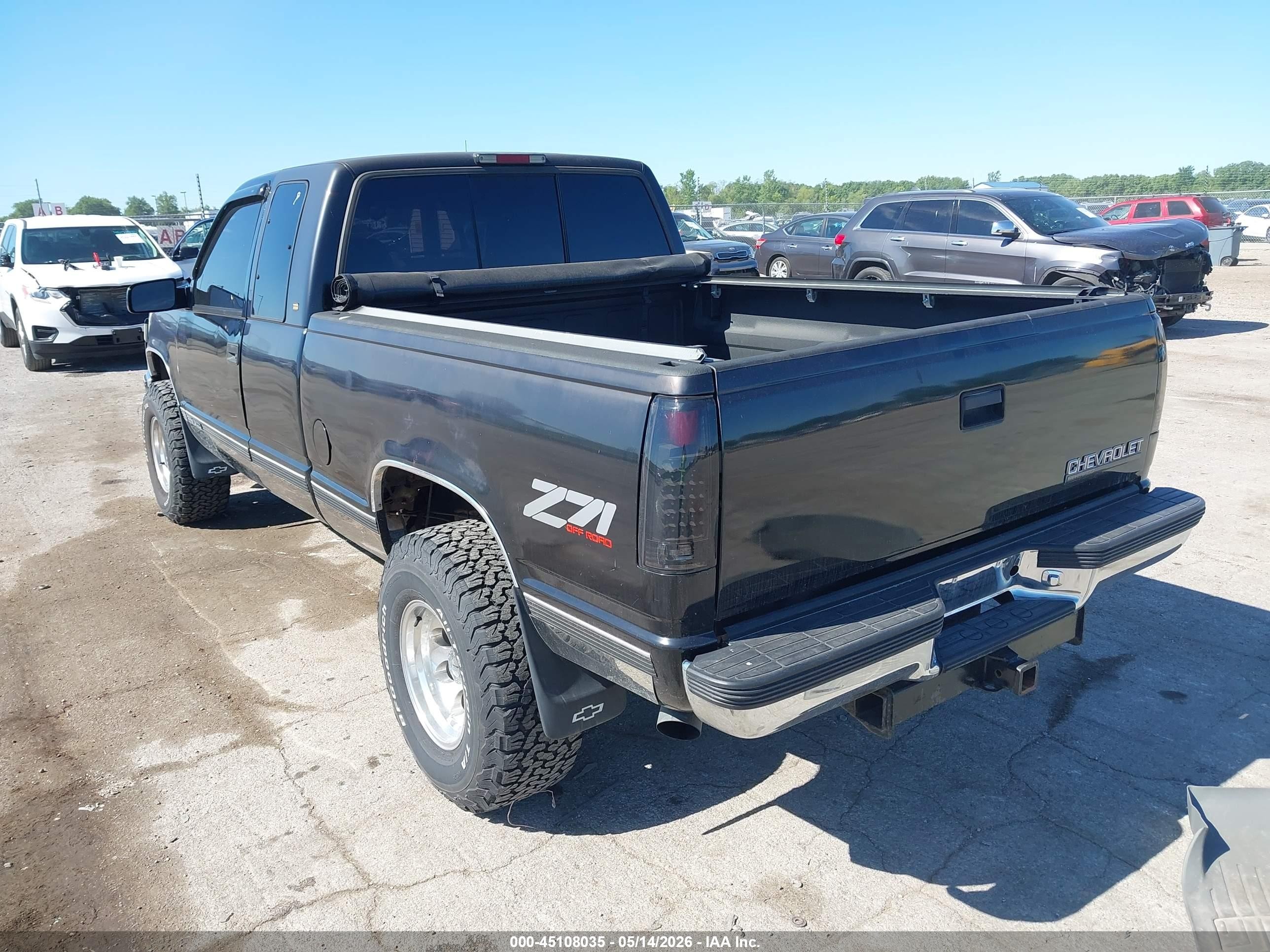 1998 Chevrolet K1500 Fleetside Black vin: 2GCEK19R0W1210764