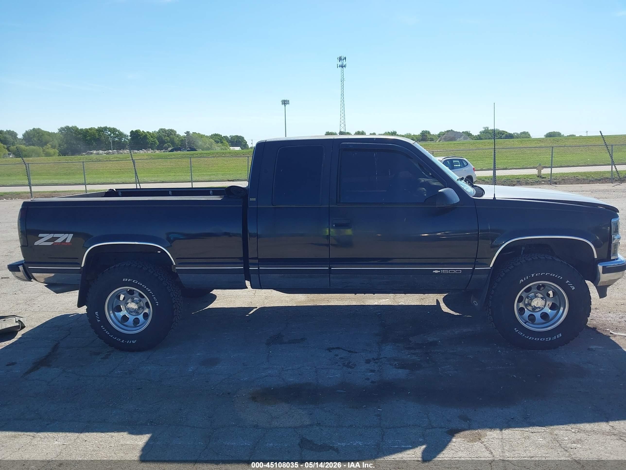 1998 Chevrolet K1500 Fleetside Black vin: 2GCEK19R0W1210764
