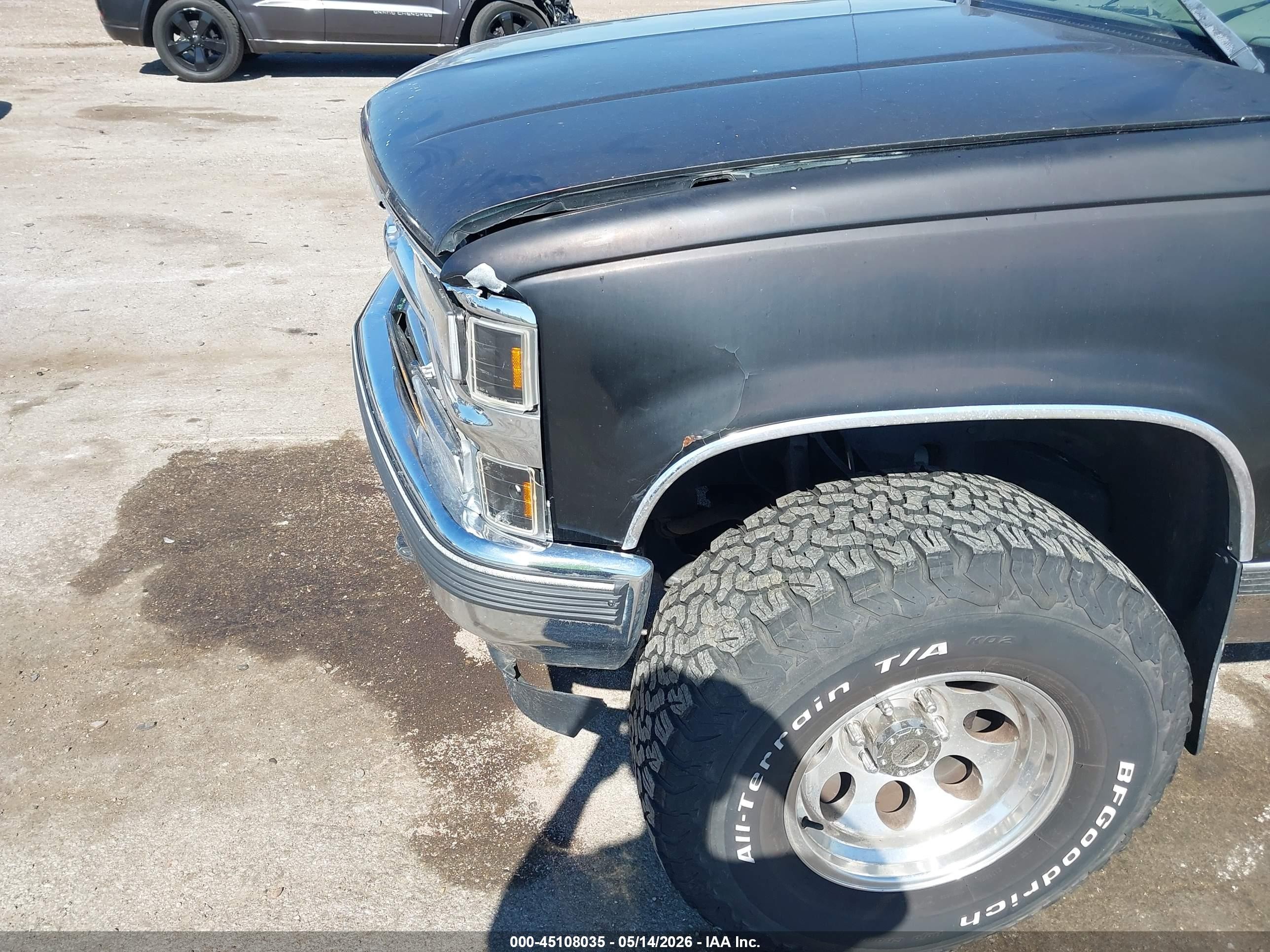 1998 Chevrolet K1500 Fleetside Black vin: 2GCEK19R0W1210764