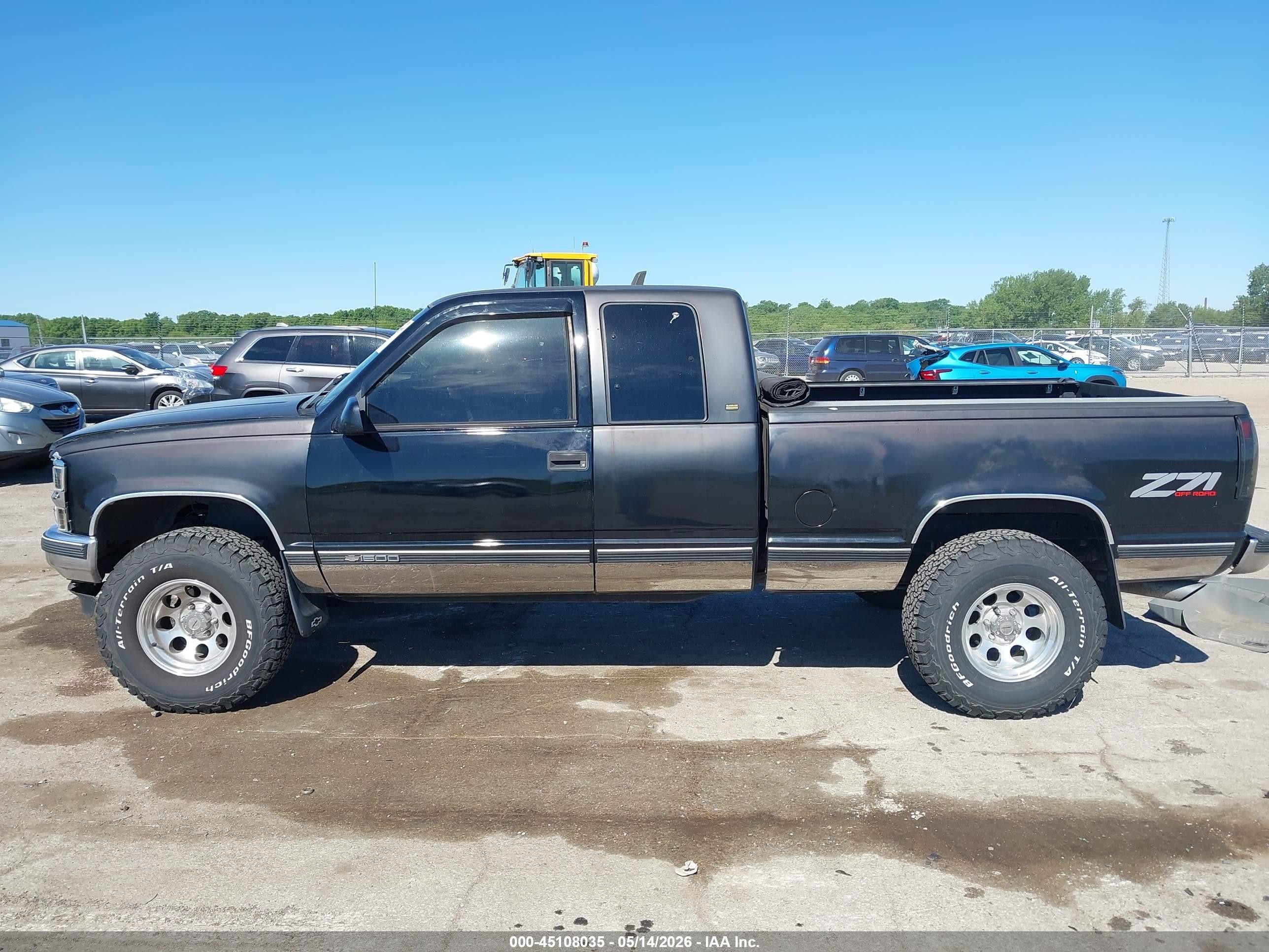 1998 Chevrolet K1500 Fleetside Black vin: 2GCEK19R0W1210764