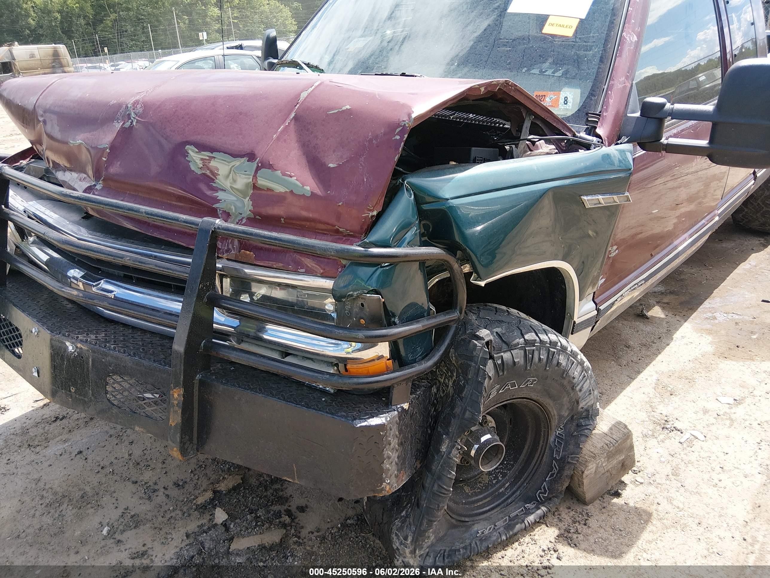 1996 Chevrolet Gmt-400 K1500 Maroon vin: 2GCEK19R1T1216875