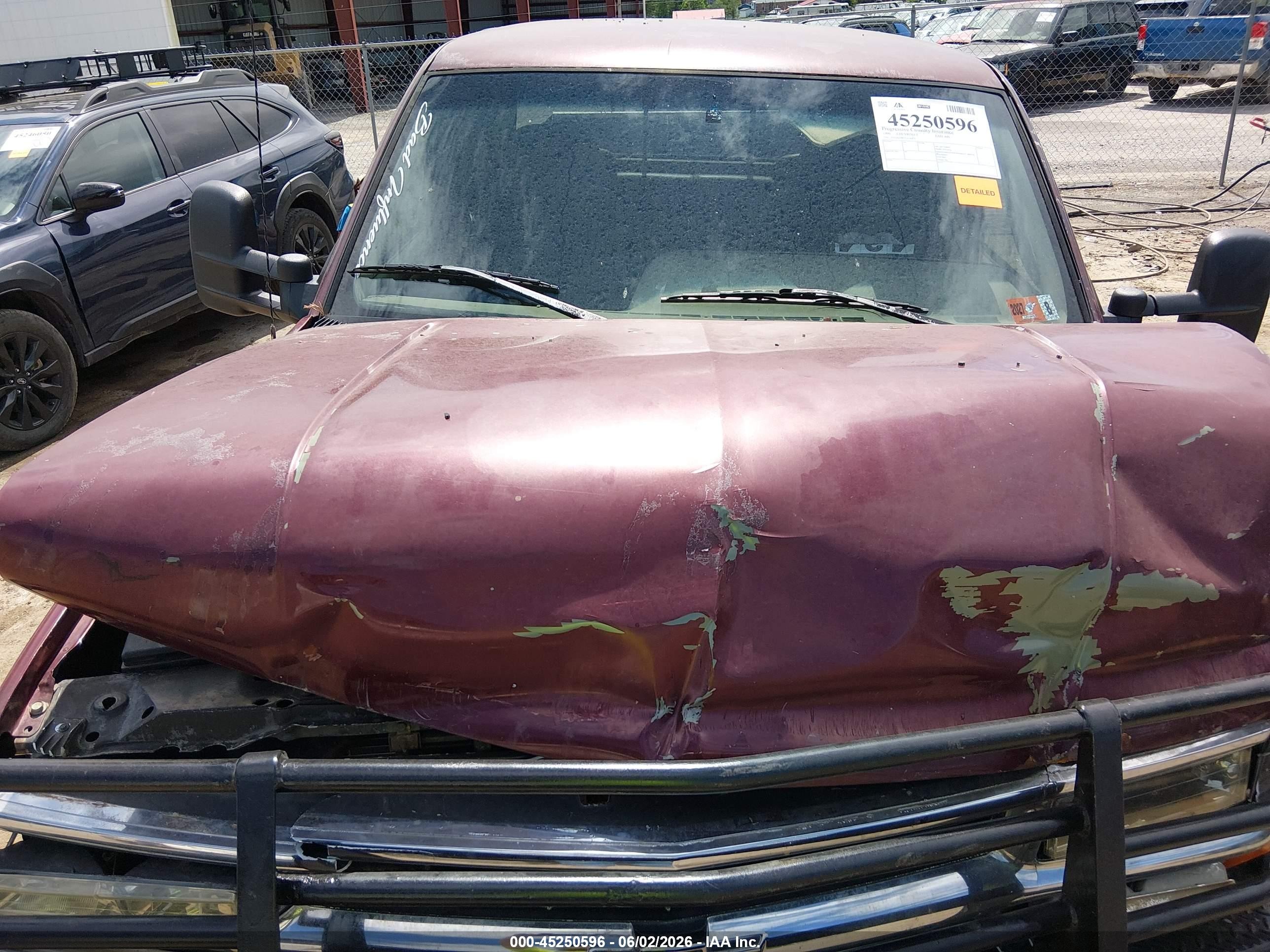 1996 Chevrolet Gmt-400 K1500 Maroon vin: 2GCEK19R1T1216875