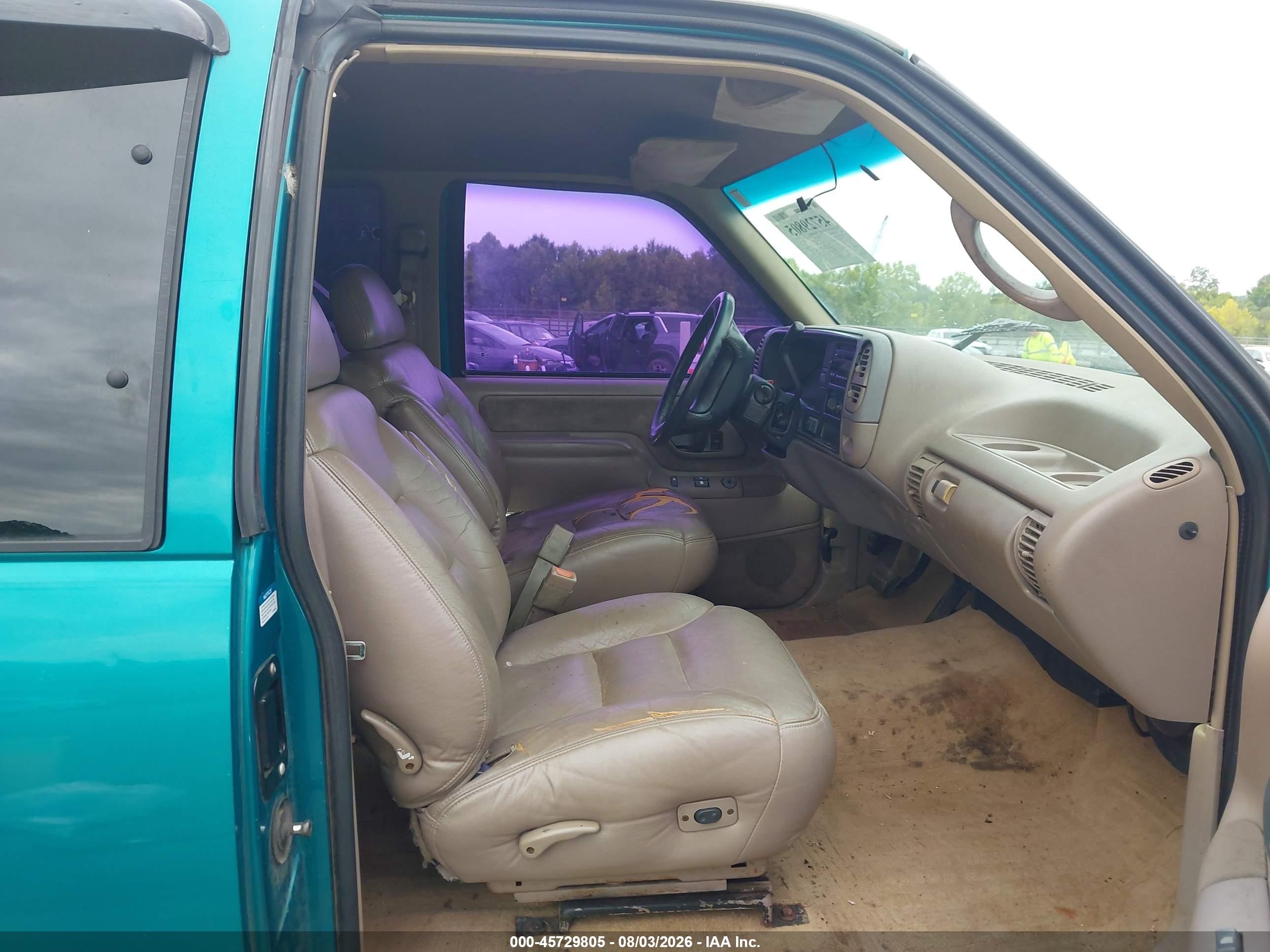 1996 Chevrolet Gmt-400 K1500 Green vin: 2GCEK19R1T1244210