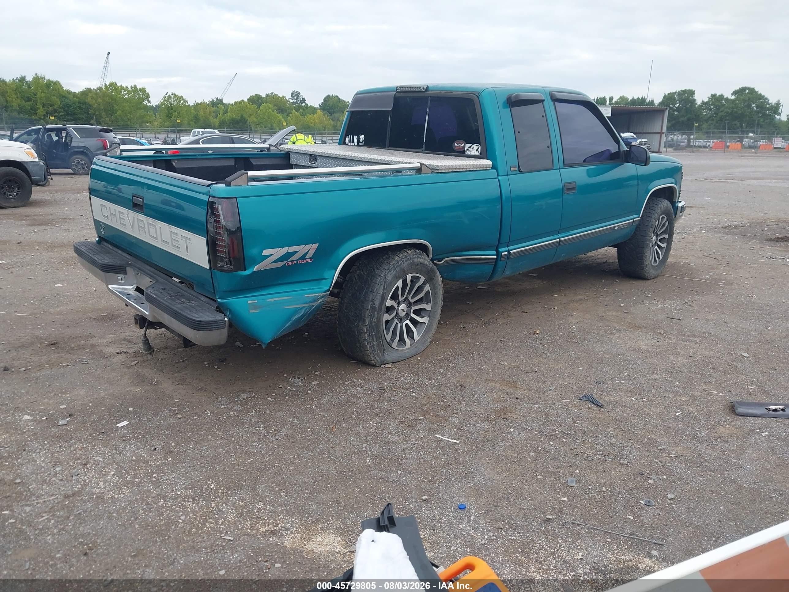 1996 Chevrolet Gmt-400 K1500 Green vin: 2GCEK19R1T1244210
