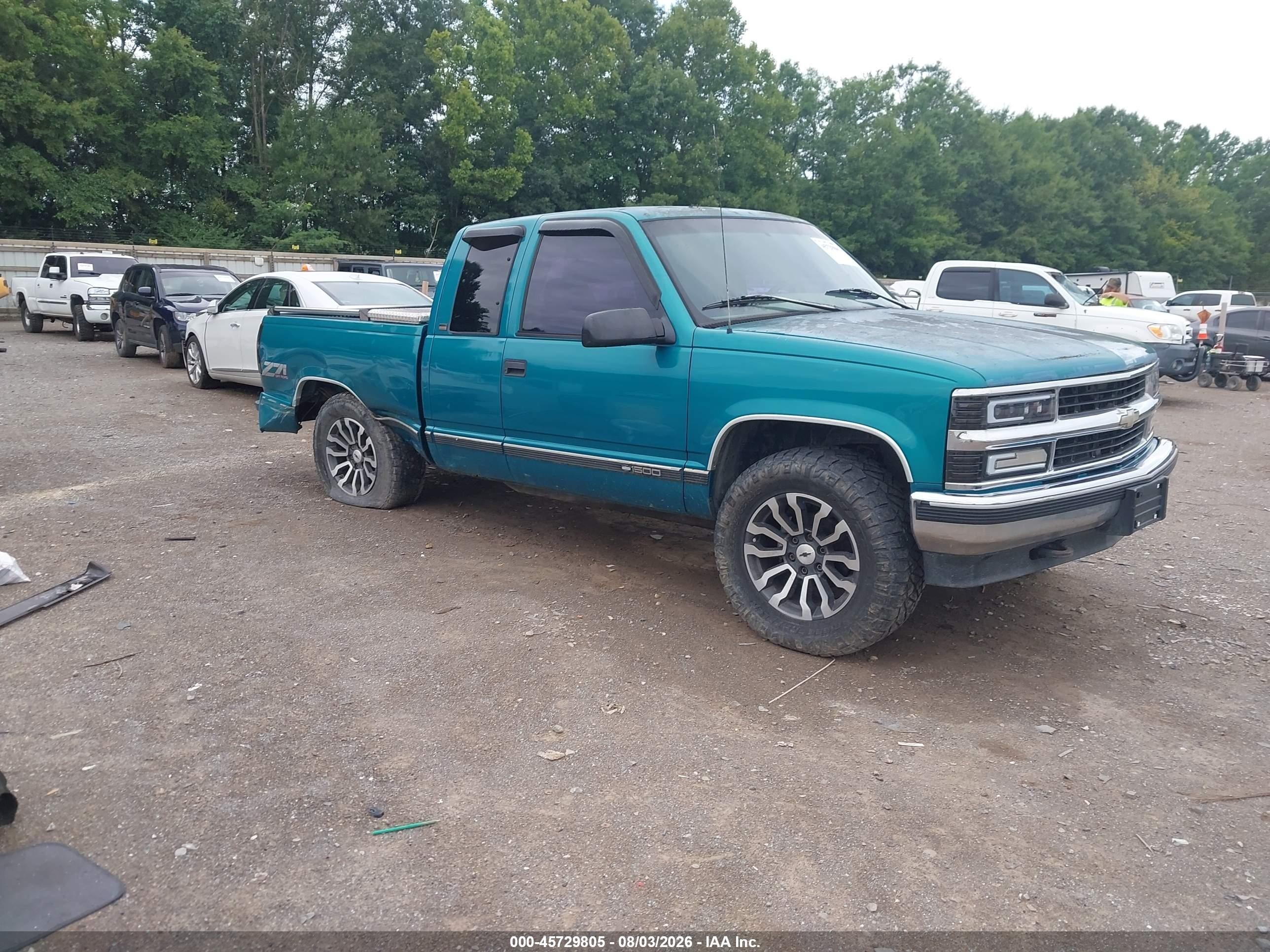 1996 Chevrolet Gmt-400 K1500 Green vin: 2GCEK19R1T1244210