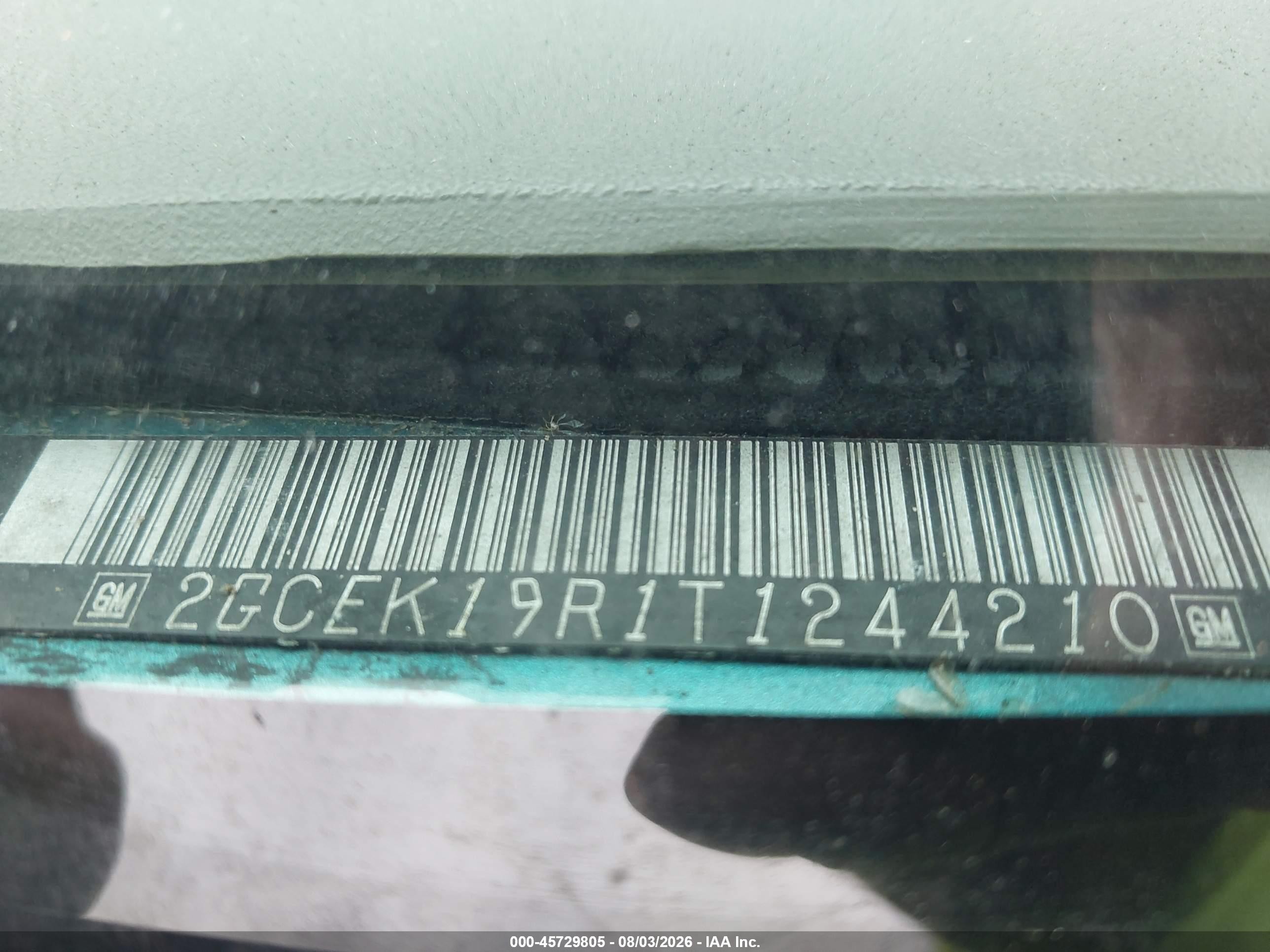 1996 Chevrolet Gmt-400 K1500 Green vin: 2GCEK19R1T1244210