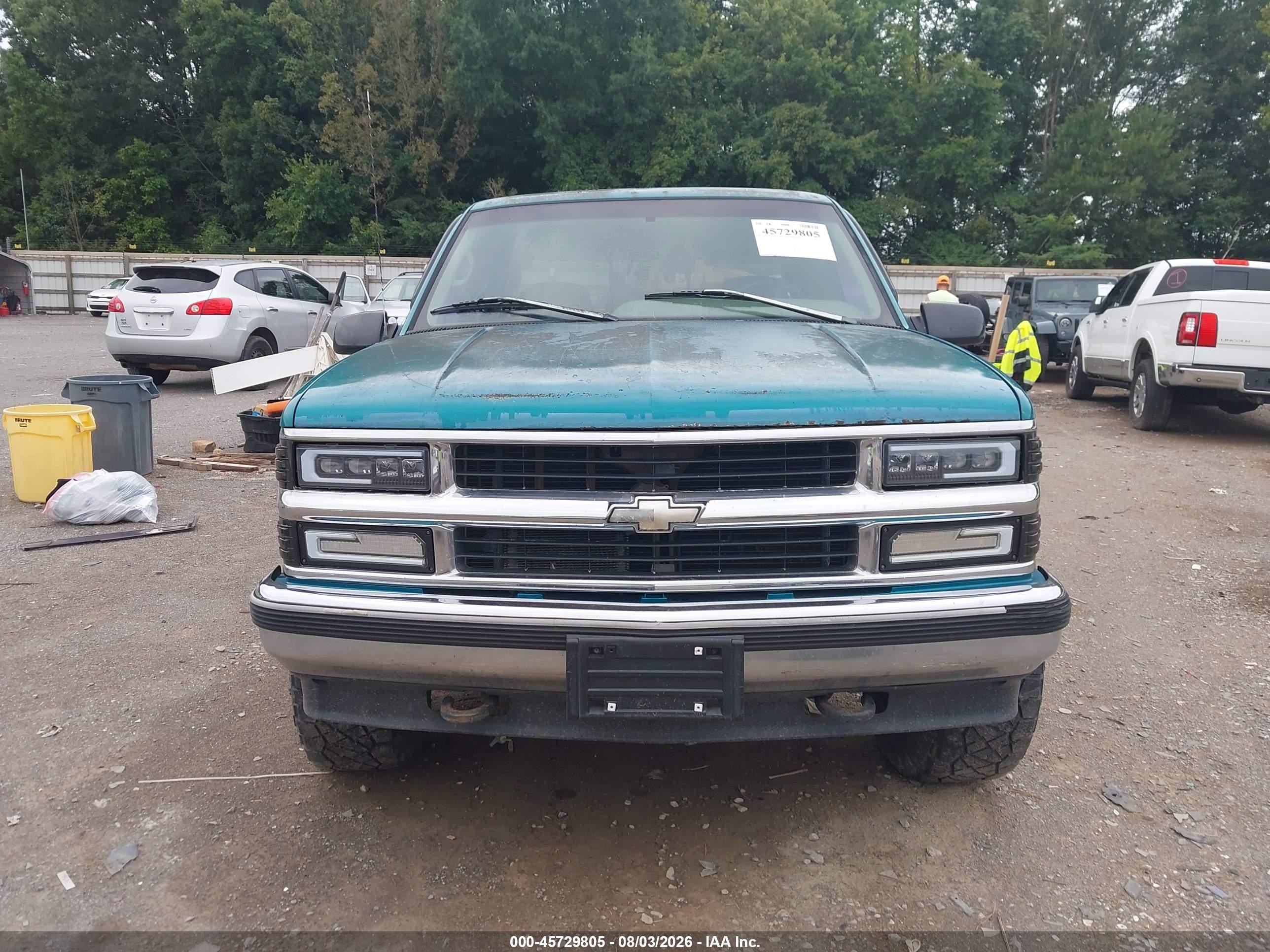 1996 Chevrolet Gmt-400 K1500 Green vin: 2GCEK19R1T1244210